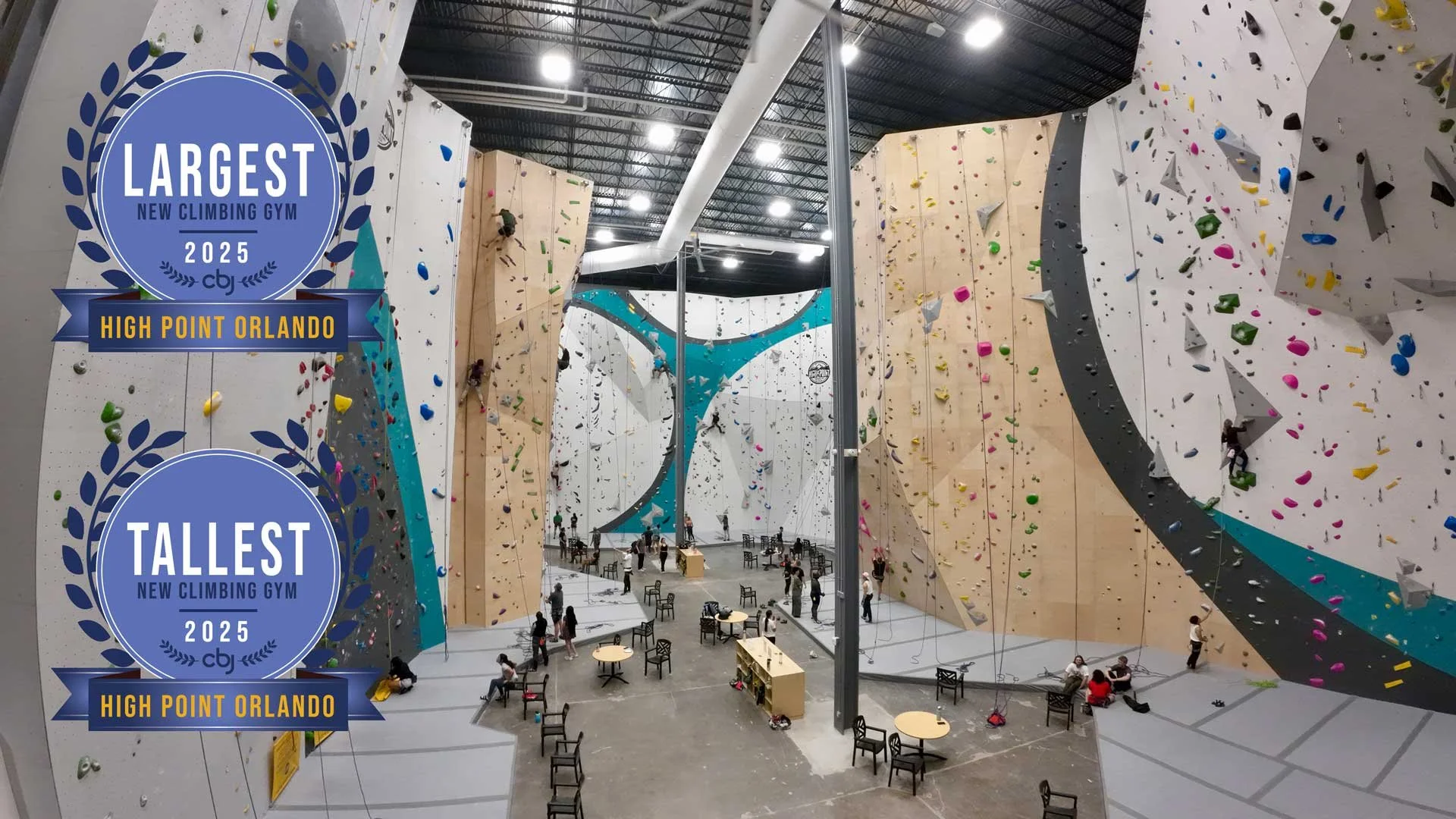 High Point Orlando Awarded Largest New Climbing Gym + Tallest New Climbing Gym of 2025