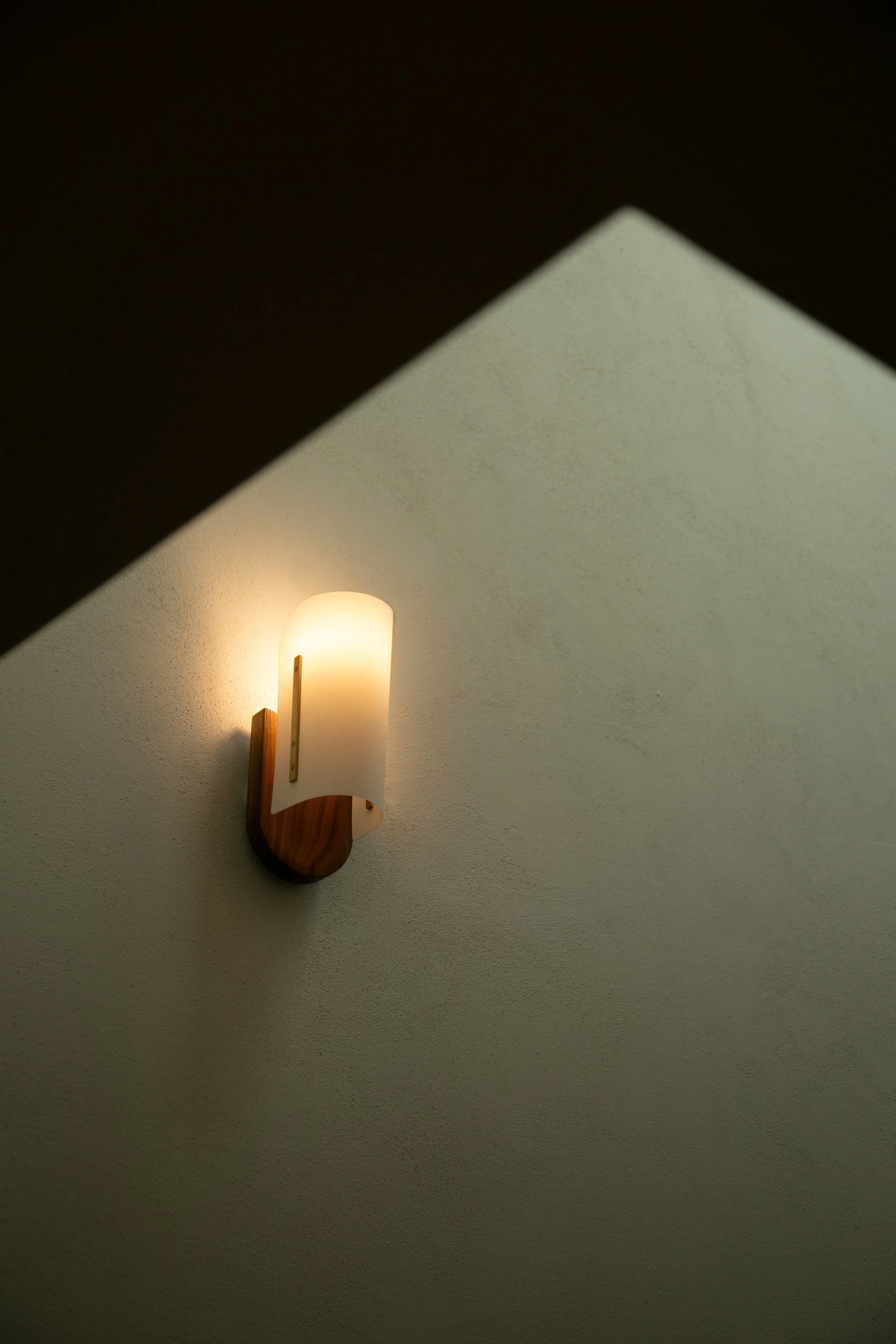 Modernist Timber Wall Lamp