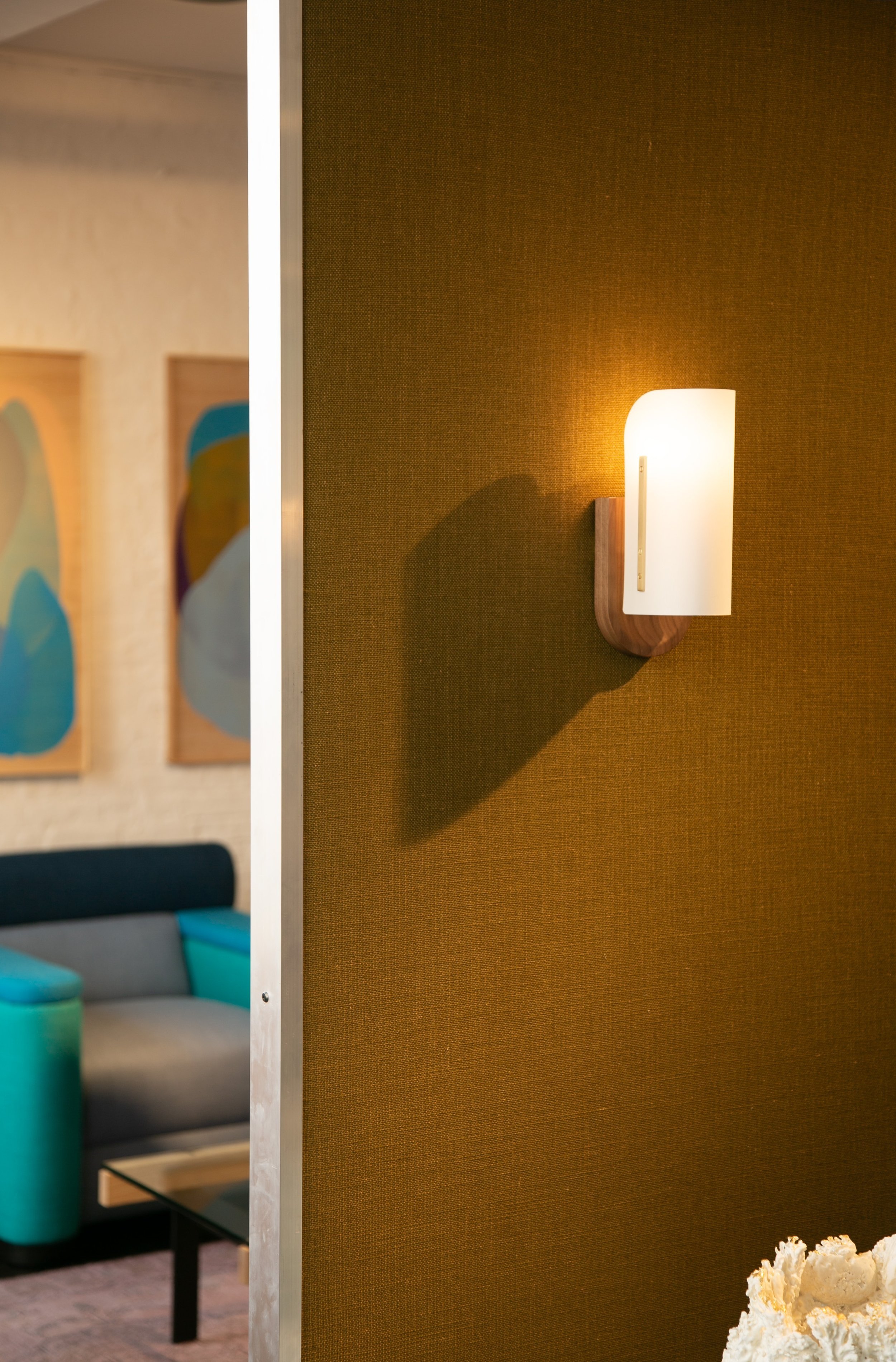 Modernist Timber Wall Lamp