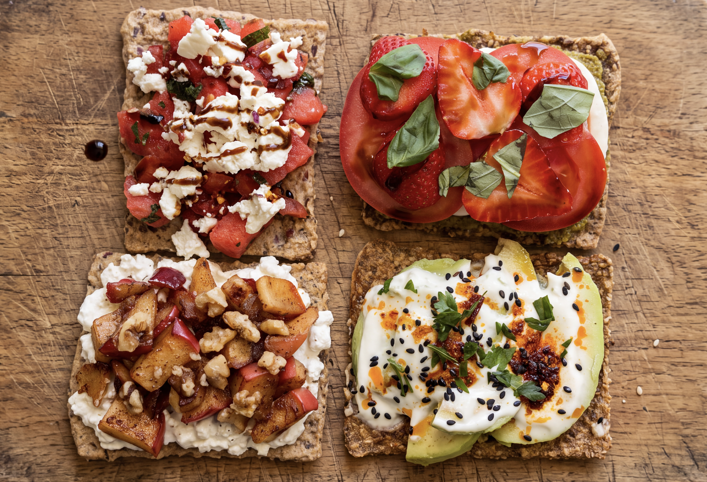 Vier zomerse crackers
