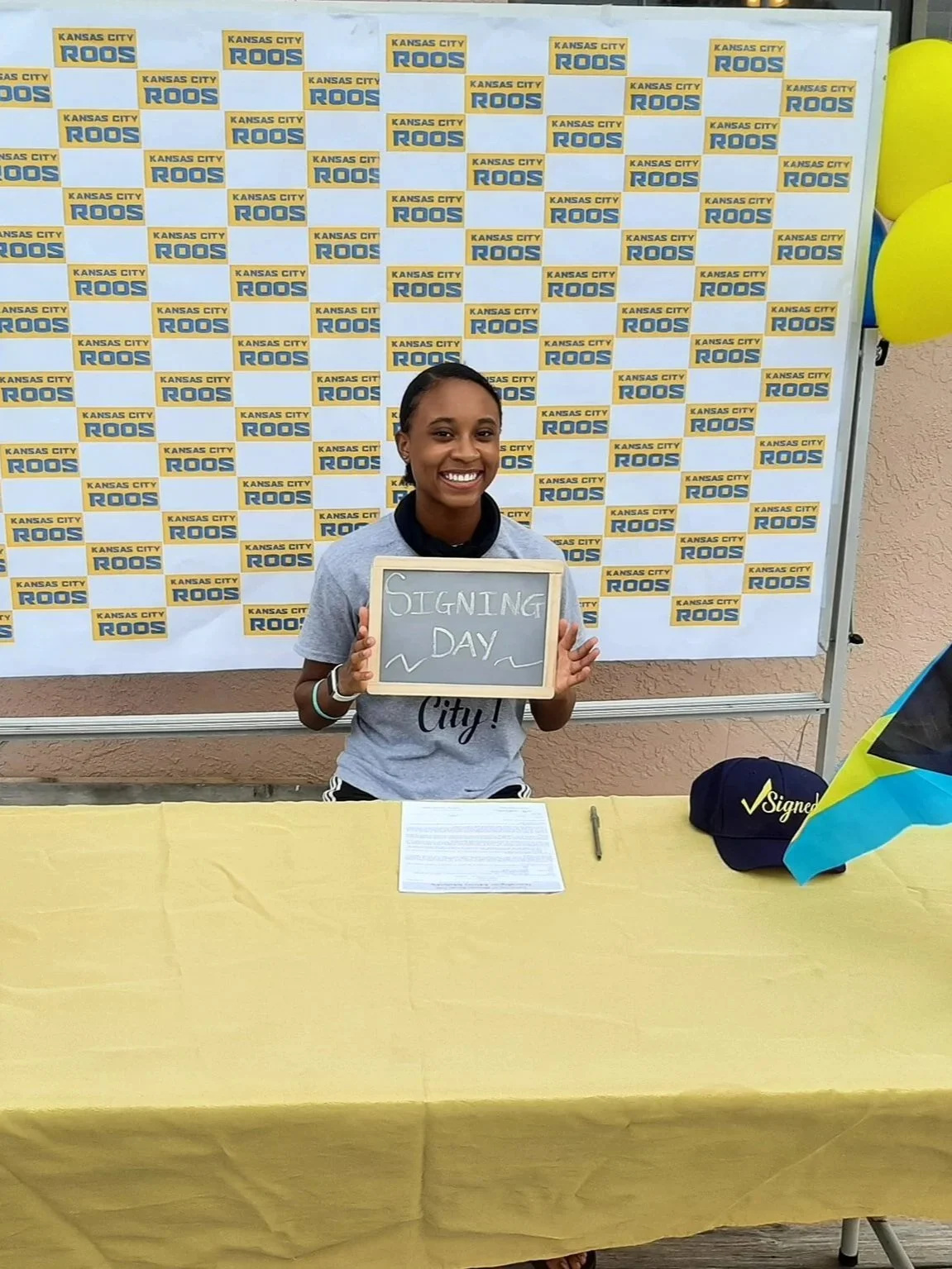 Gabrielle Simms said "Signed, Sealed and Delivered, I'm Yours!" to D1 Kansas City Roos