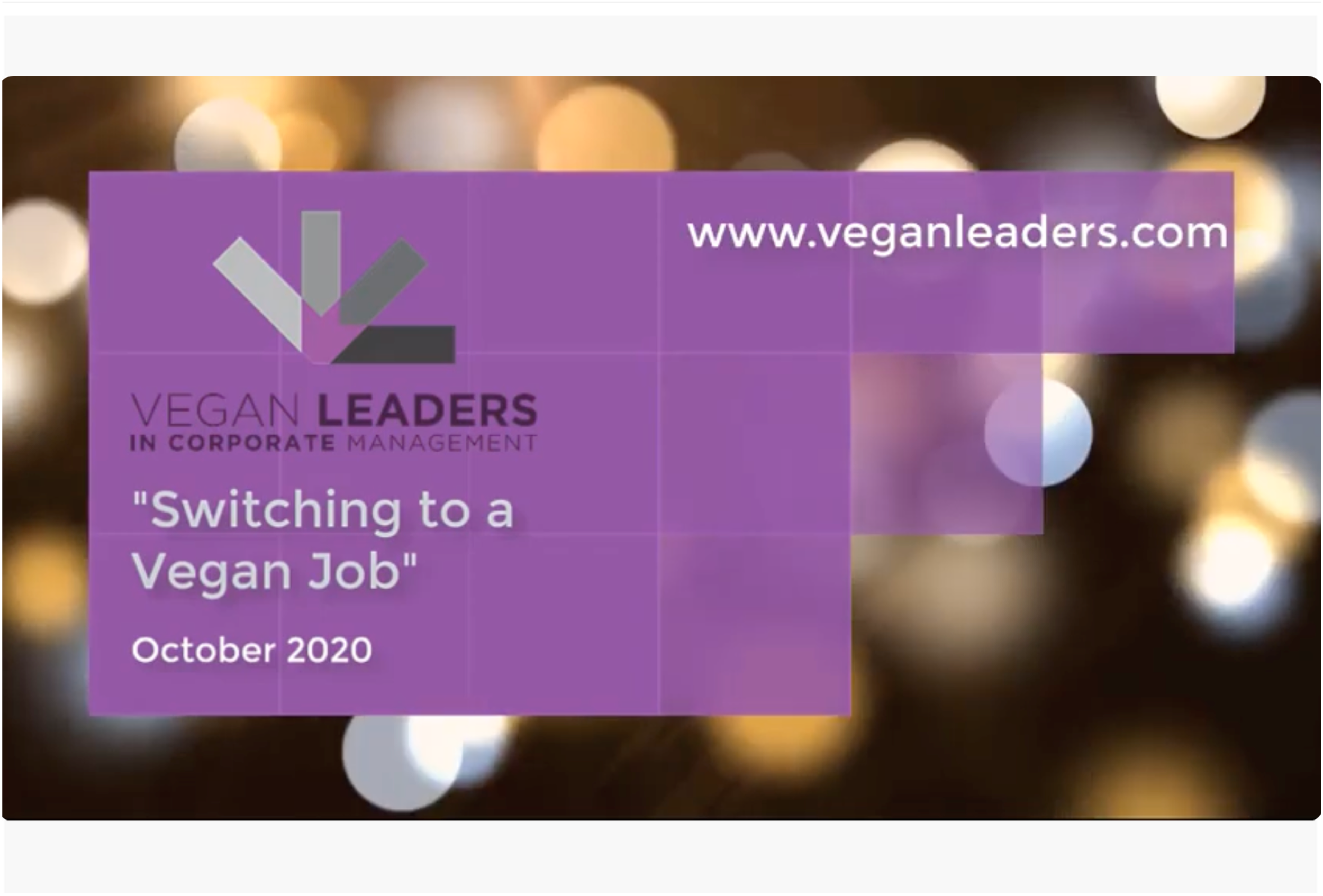 Switching to a Vegan Job