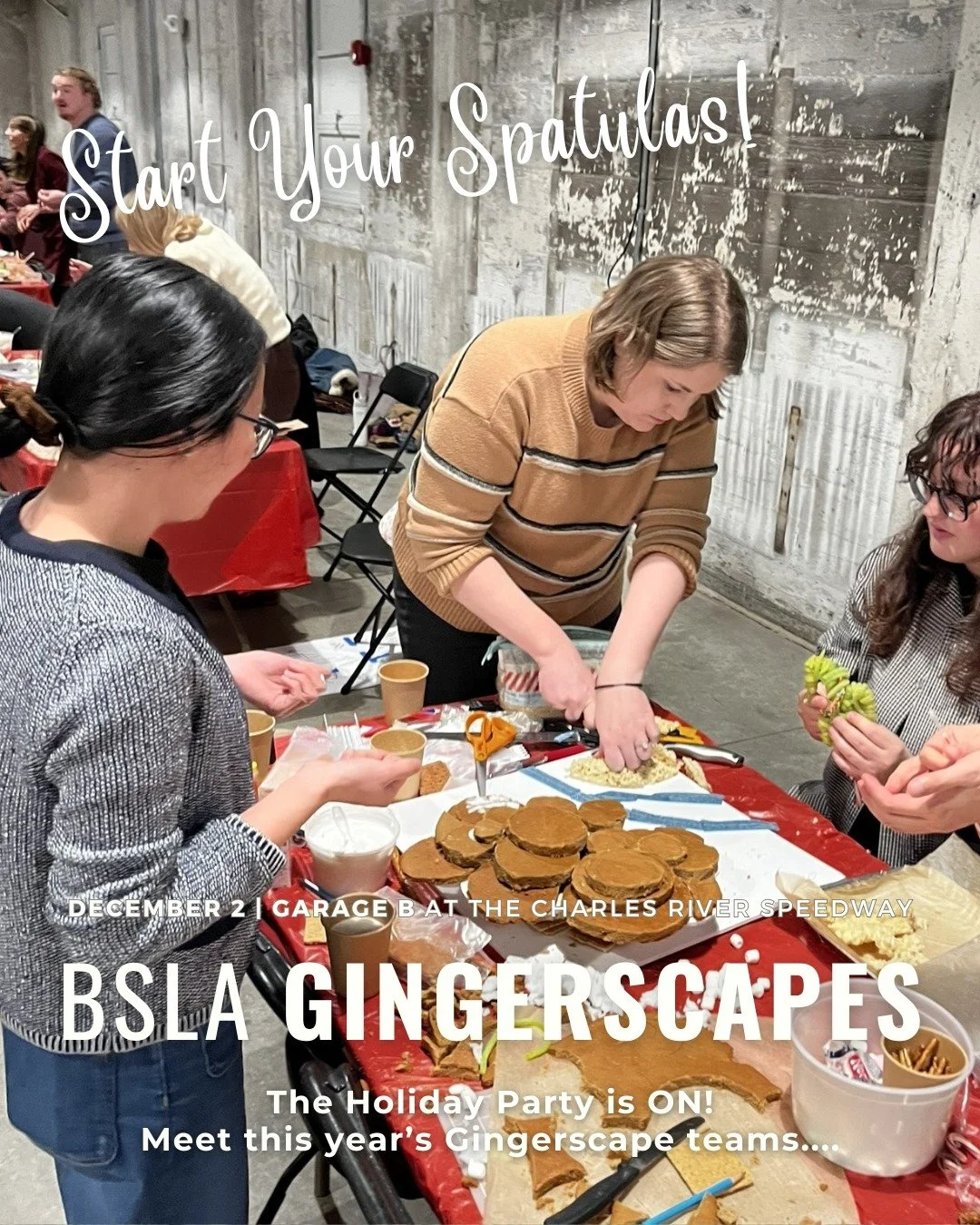 Start your spatulas! It&rsquo;s time for Gingerscapes! Announcing this year's teams:

Baba Black Sheeps: The Squeakquel @estello.artois
Cookie Candy, LLC @crowleycottrell
OJB: Office of Jinger Bread @ojbla
Ryan Associates @ryanassociates
Snow Melt Dr