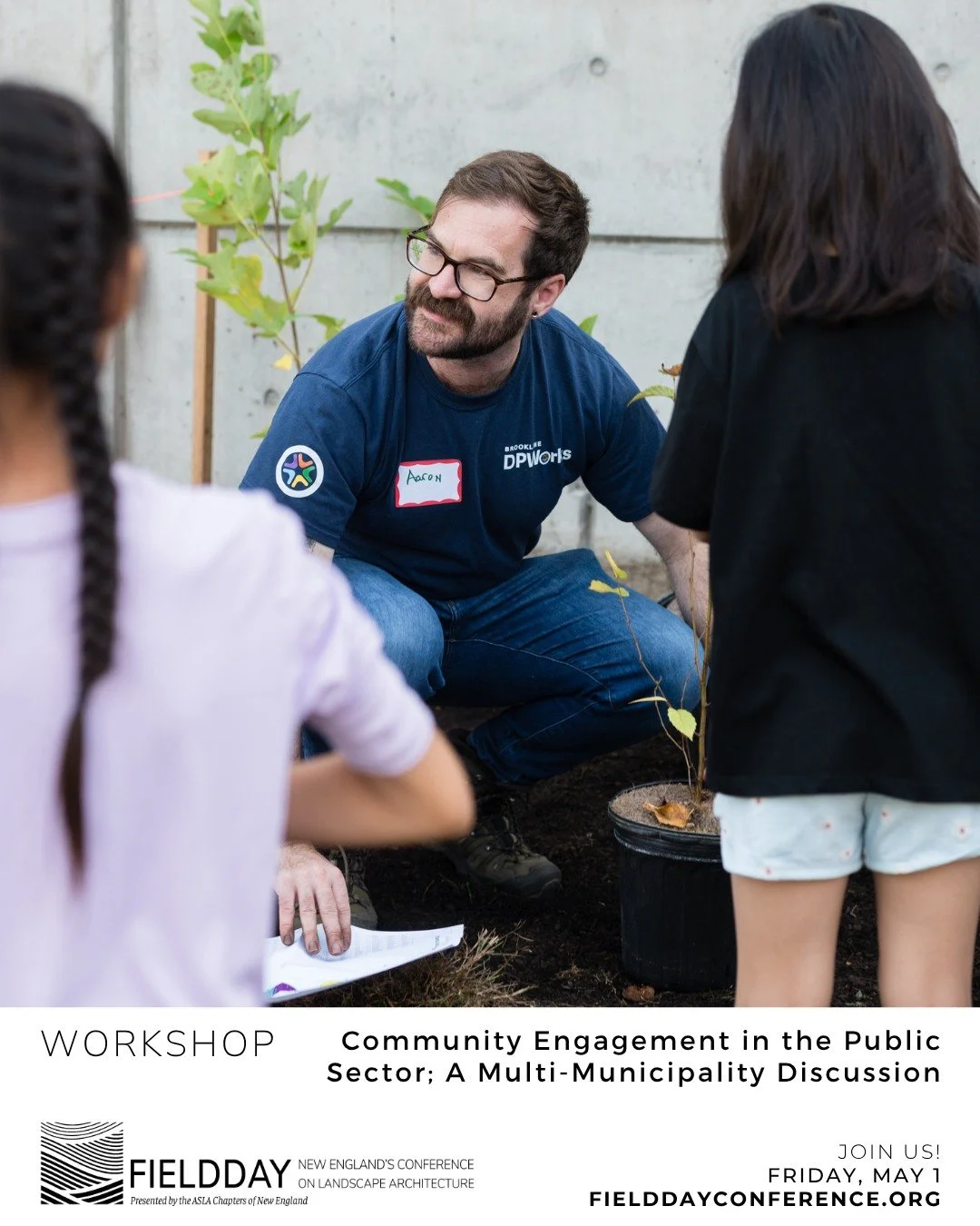We're looking forward to hearing Jon Bronenkant, Aaron Kraemer, Lauren Bryant, and Cortney Kirk discuss "Community Engagement in the Public Sector; A Multi-Municipality Discussion" at Fieldday 2026! 

This is one of 16 amazing workshops tha