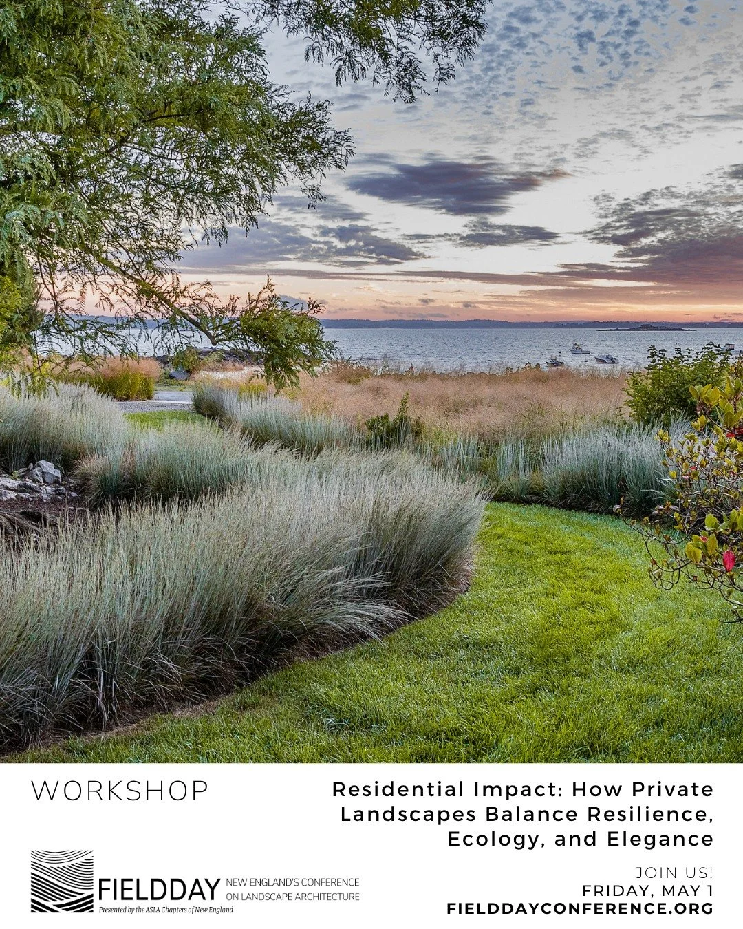 We're looking forward to hearing Tom Hand, Tara Vincenta, John Haven, and Seth Kimball discuss "Residential Impact: How Private Landscapes Balance Resilience, Ecology, and Elegance" at Fieldday 2026!

This is one of 16 amazing workshops tha