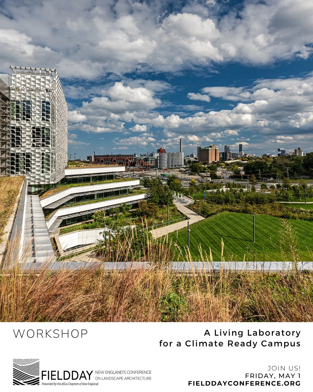 We're looking forward to hearing Joe Wahler, Ryosuke Takahashi, Michael Igo, and Erik Hegre discuss "A Living Laboratory for a Climate Ready Campus" at Fieldday 2026! 

This is one of 16 amazing workshops that will take place throughout the