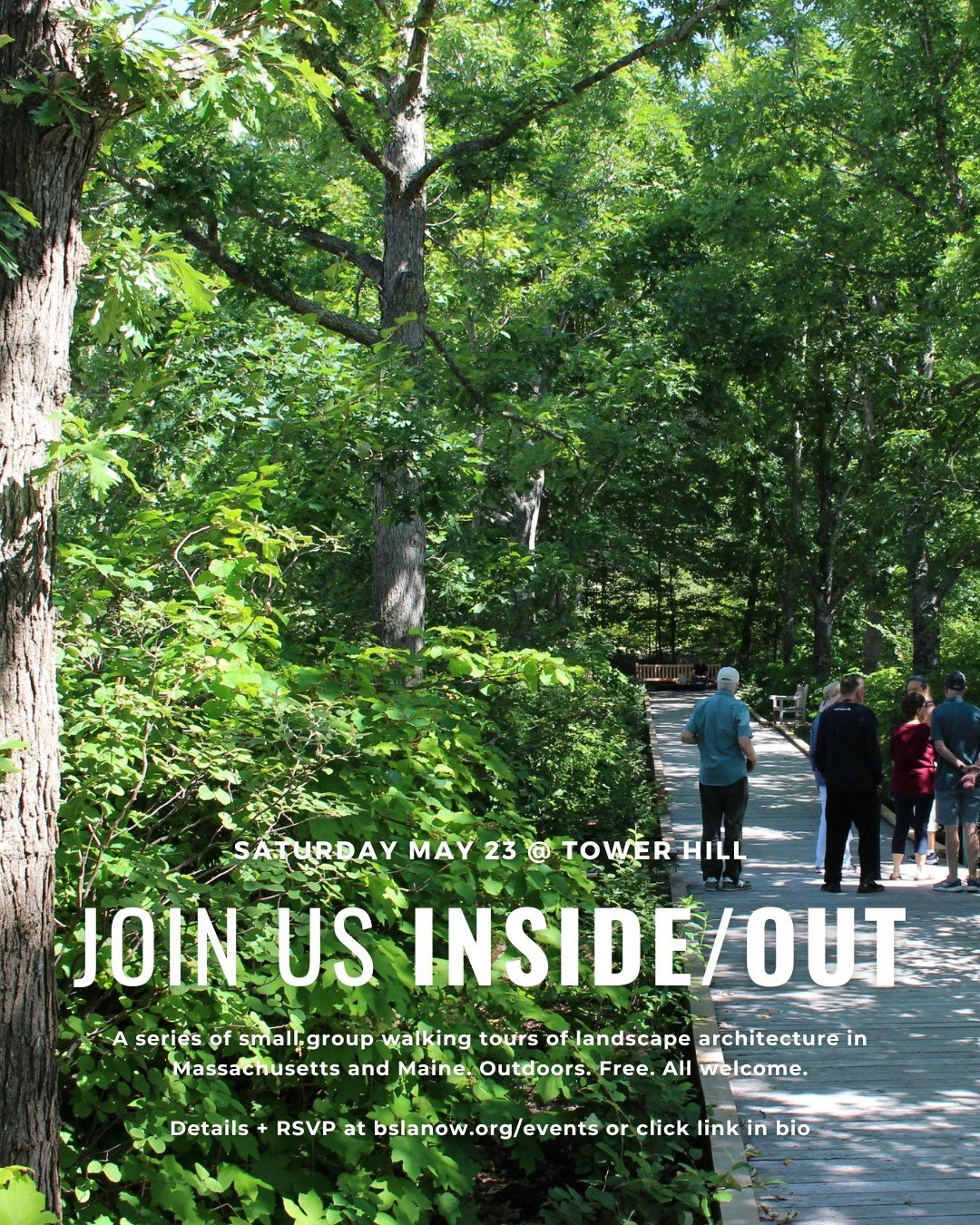 Join us outside! 

Our 2026 series continues in Boylston, Mass at the New England Botanic Garden at Tower Hill... 

Inside/Out Tower Hill 
Saturday, May 23 
10am - noon 

🌿Direct link to register: https://insideout_towerhill.eventbrite.com 
or go to