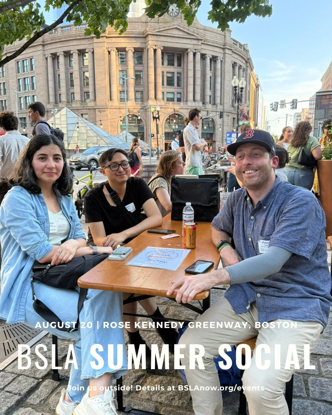 We're baack... Join us for the BSLA Summer Social! 

BSLA Boston Summer Social 
Thursday, August 20 
5-8pm 
On the Rose Kennedy Greenway 

🌞 RSVP here https://2026BSLAsummersocial.eventbrite.com 
or go to BSLAnow.org/events 
or use the link in bio. 