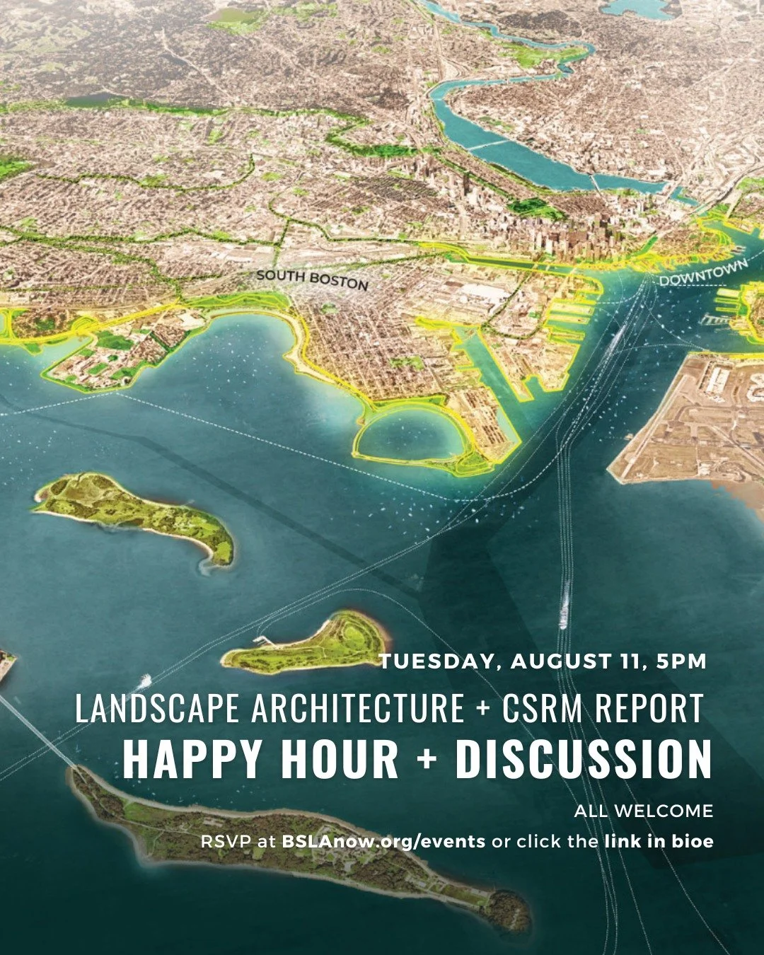 Do you design landscapes that consider stormwater, wetlands, or flooding? Are you interested in issues -- and policy, and funding -- of resilience? Do you do work along a coast? BSLA invites you to a Landscape Architecture + CSRM Report Happy Hour + 