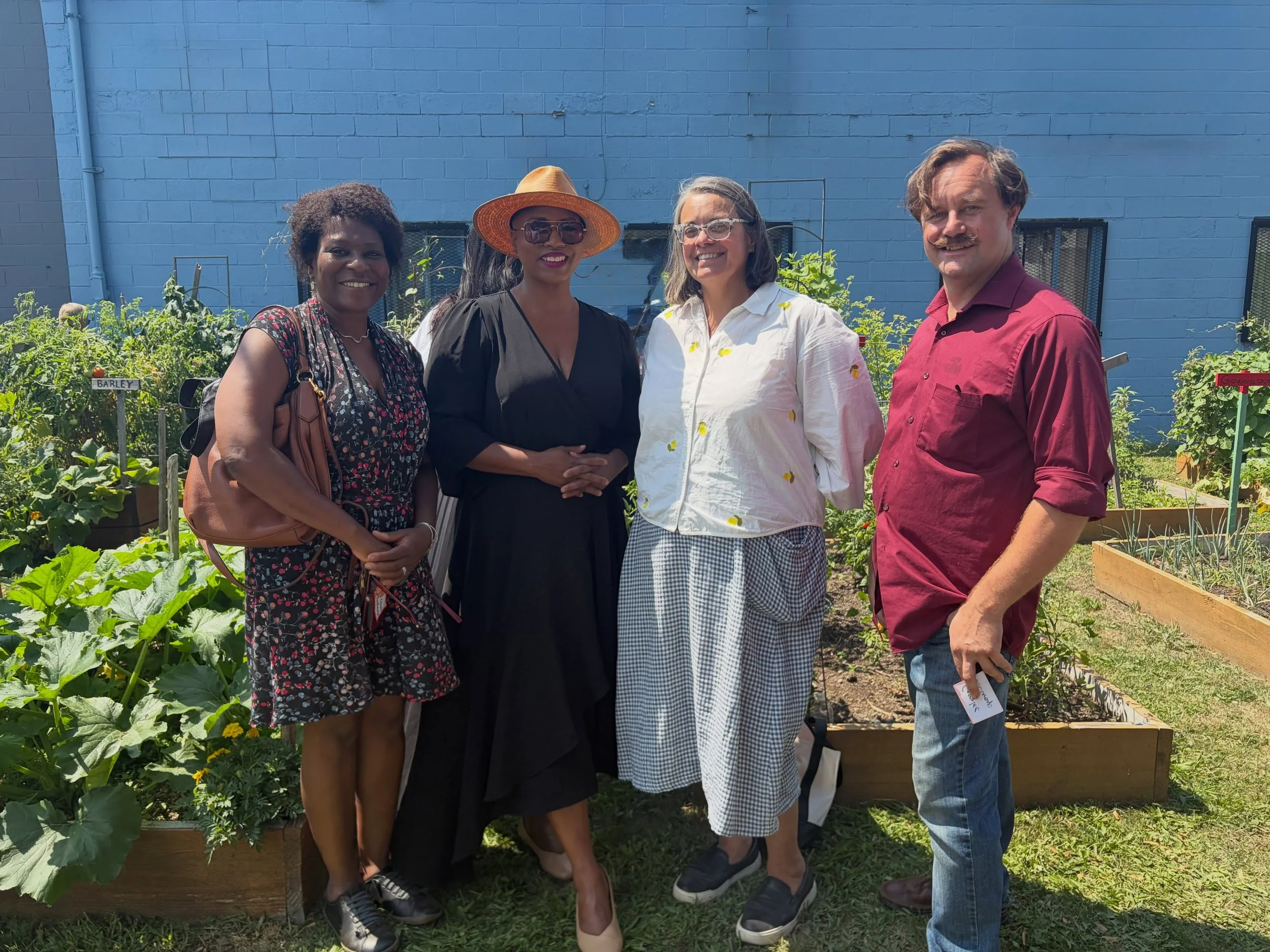 Three&nbsp;BSLA members &mdash; landscape architects Liz Luc Clowes, @bostonfoodforestcoalition, Luisa Oliveira @somervilleparks , and Caseylee Bestian @bscgroupconsulting &mdash; were in conversation with urban farmers and Congresswoman Ayanna Press