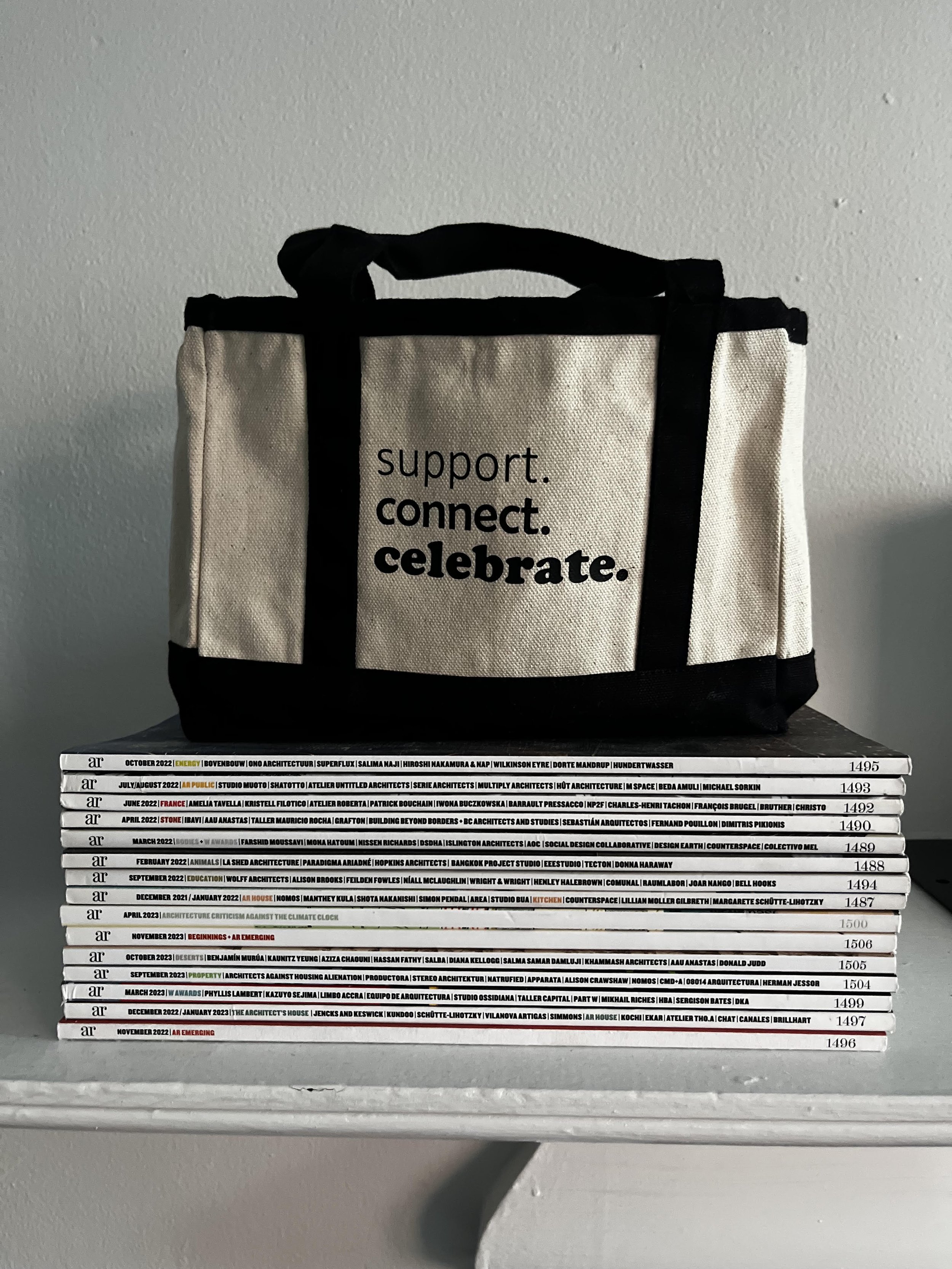 "support. connect. celebrate." logo iron on