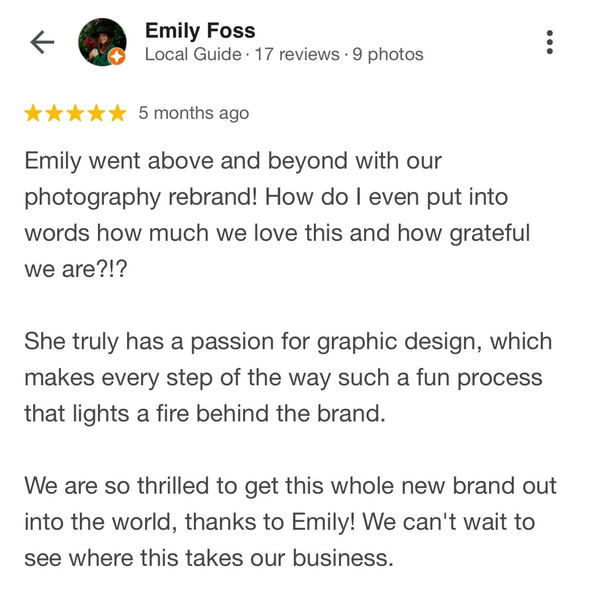 Happy client of Good Day Design Co. Squarespace website designer