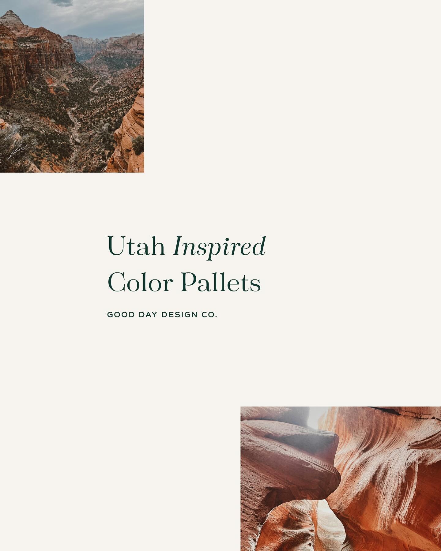 Color palettes inspired by the Utah desert! 

The southwest is such a vibe 🌵🏜️⛰️