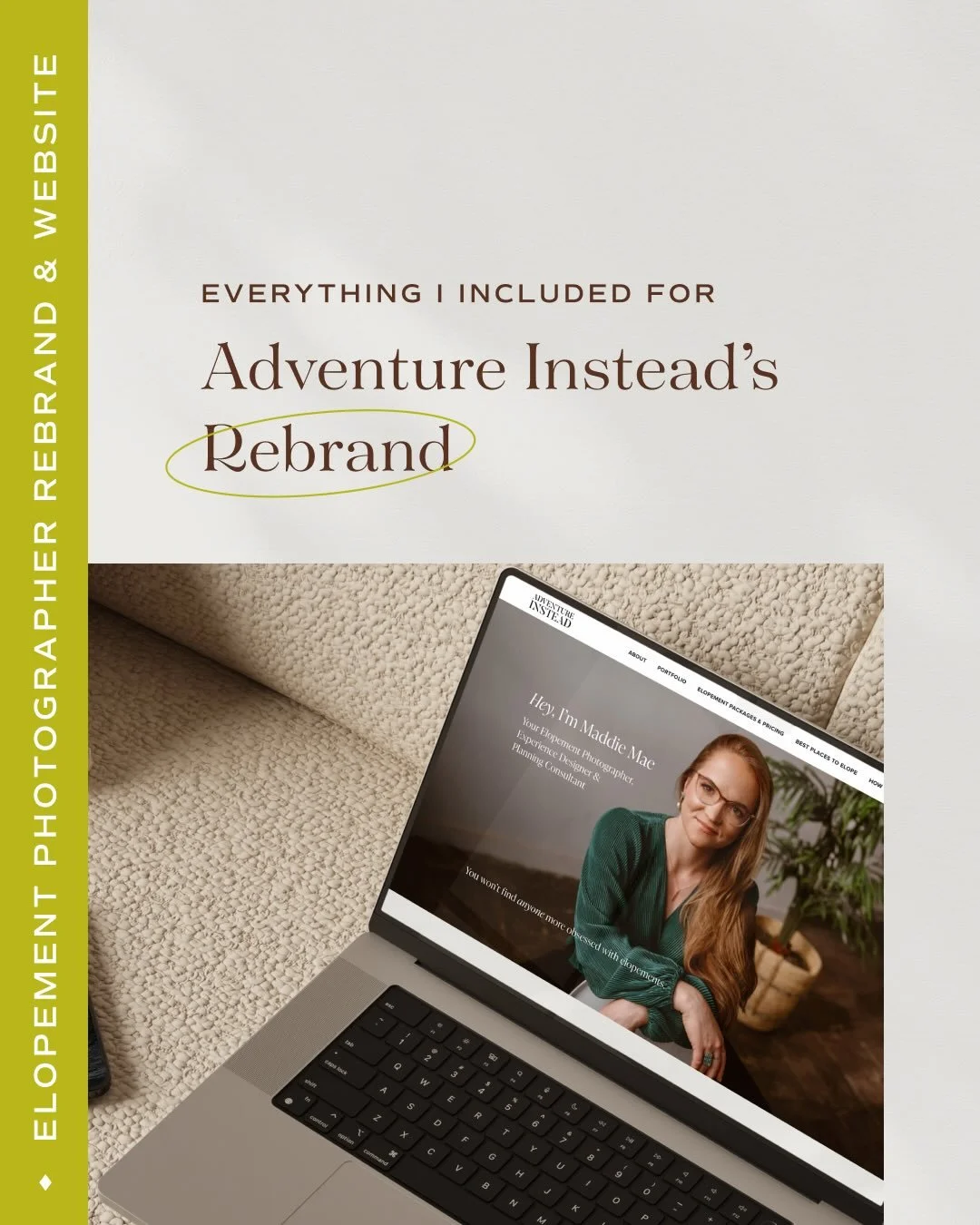 In a long overdue post - here&rsquo;s EVERYTHING I included for the @adventureinstead rebrand! It would be an impossible task to capture the magnitude of this project in a caption - but I&rsquo;ll try :) ⁠
⁠
Maddie Mae is truly a visionary in the elo