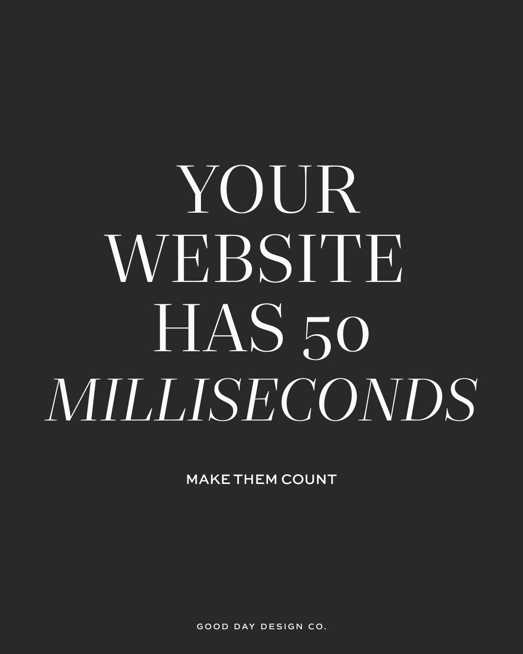 You don't get minutes. You get milliseconds.⁠
⁠
Which means your website is being judged *before* anyone reads a word.⁠
⁠
Quick stats:⁠
- A Missouri University of Science and Technology study found that users form an opinion in as little as 0.2 secon
