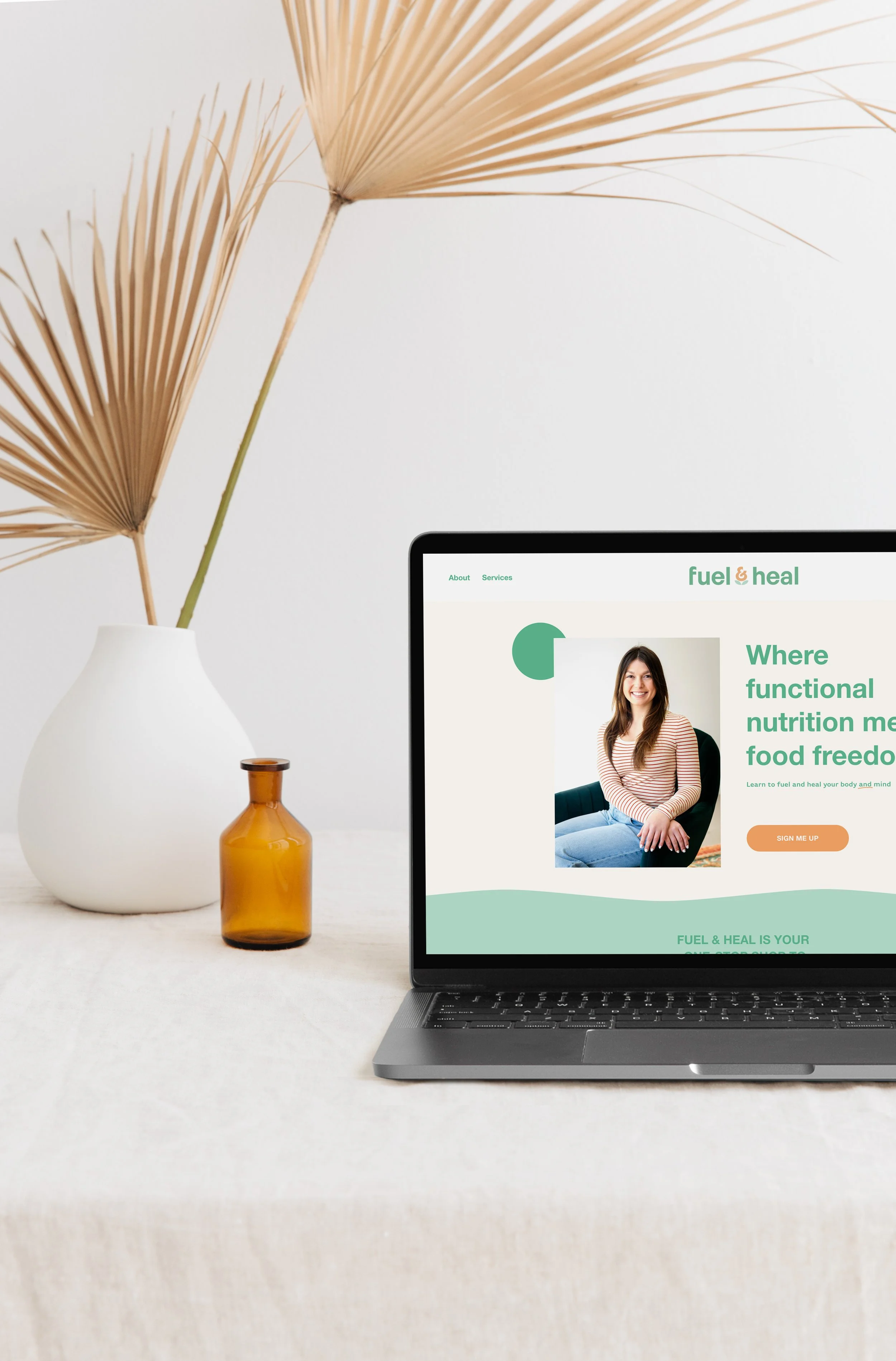Fuel and Heal website design project by Good Day Design Co. Fort Collins