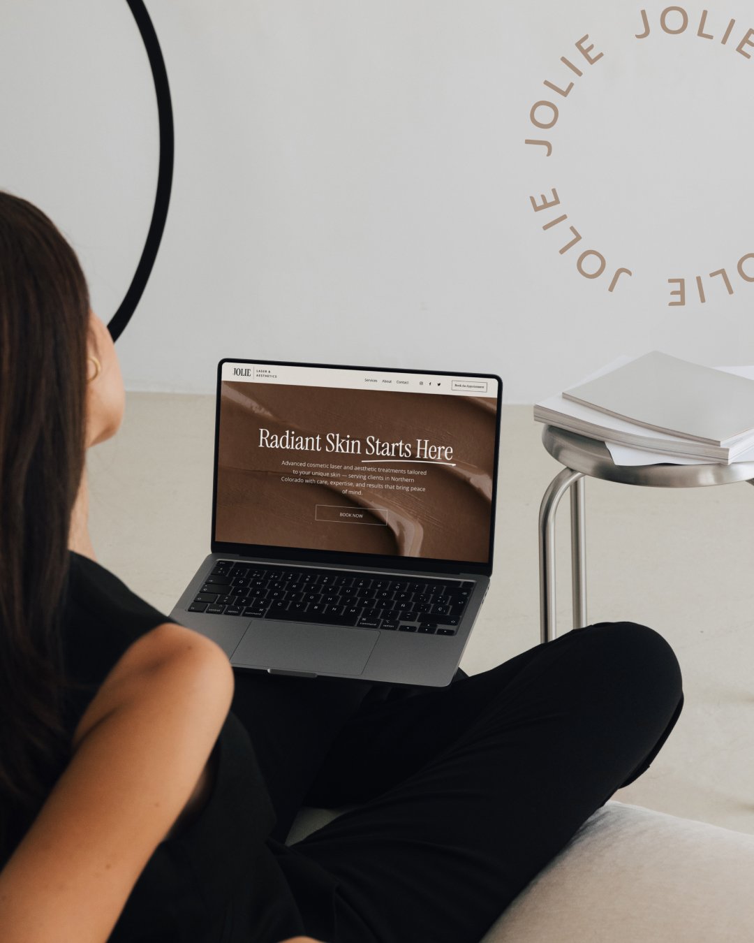 Jolie Laser and Aesthetics Squarespace website design by Good Day Design Co.