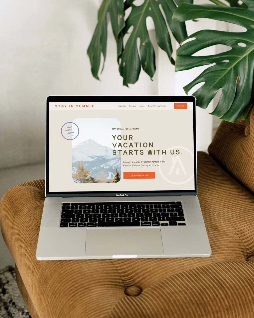 Stay in Summit Squarespace website design project by Good Day Design Co.
