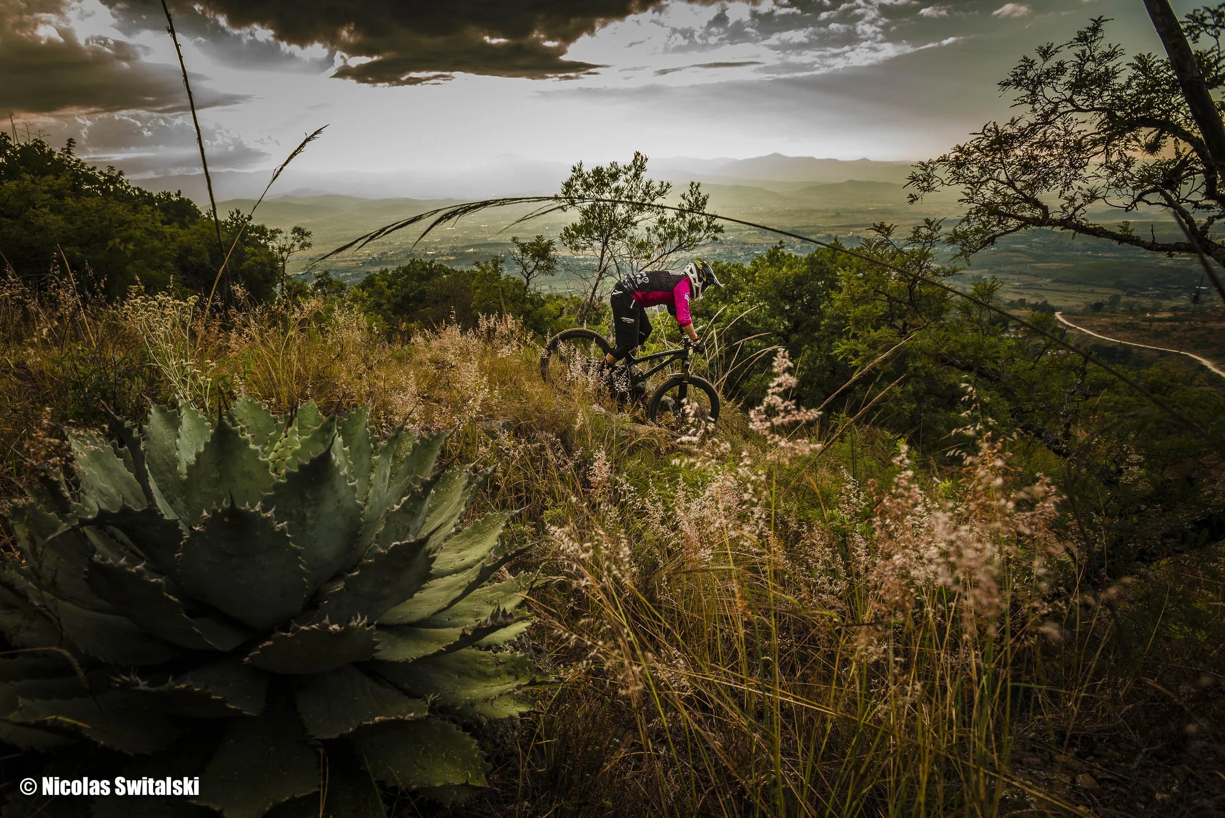 Enduro mountain bike tour riding high elevation trails in the Sierra Norte of Oaxaca