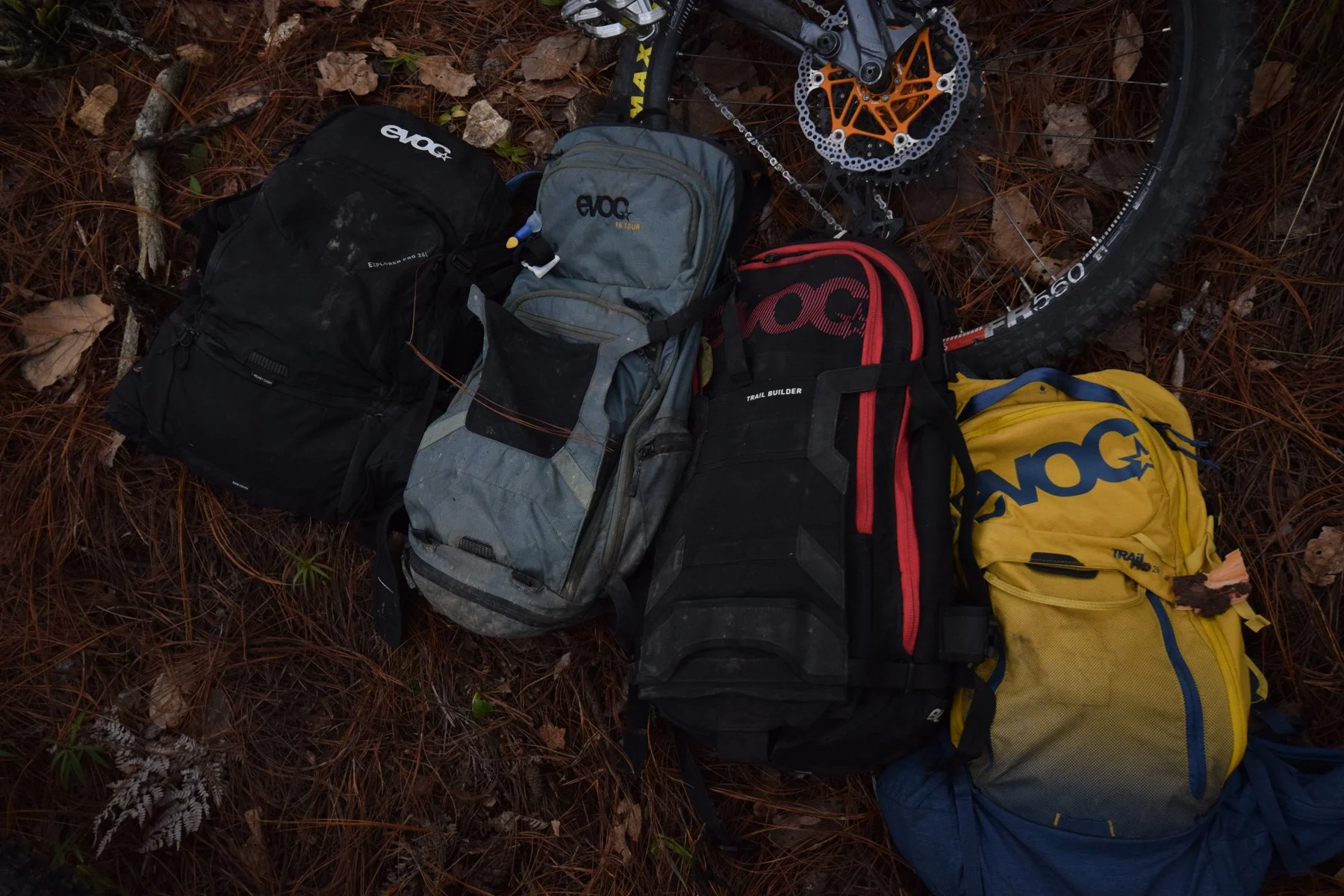 Bike travel luggage and equipment used by international riders traveling to the Transierra Norte mountain bike race
