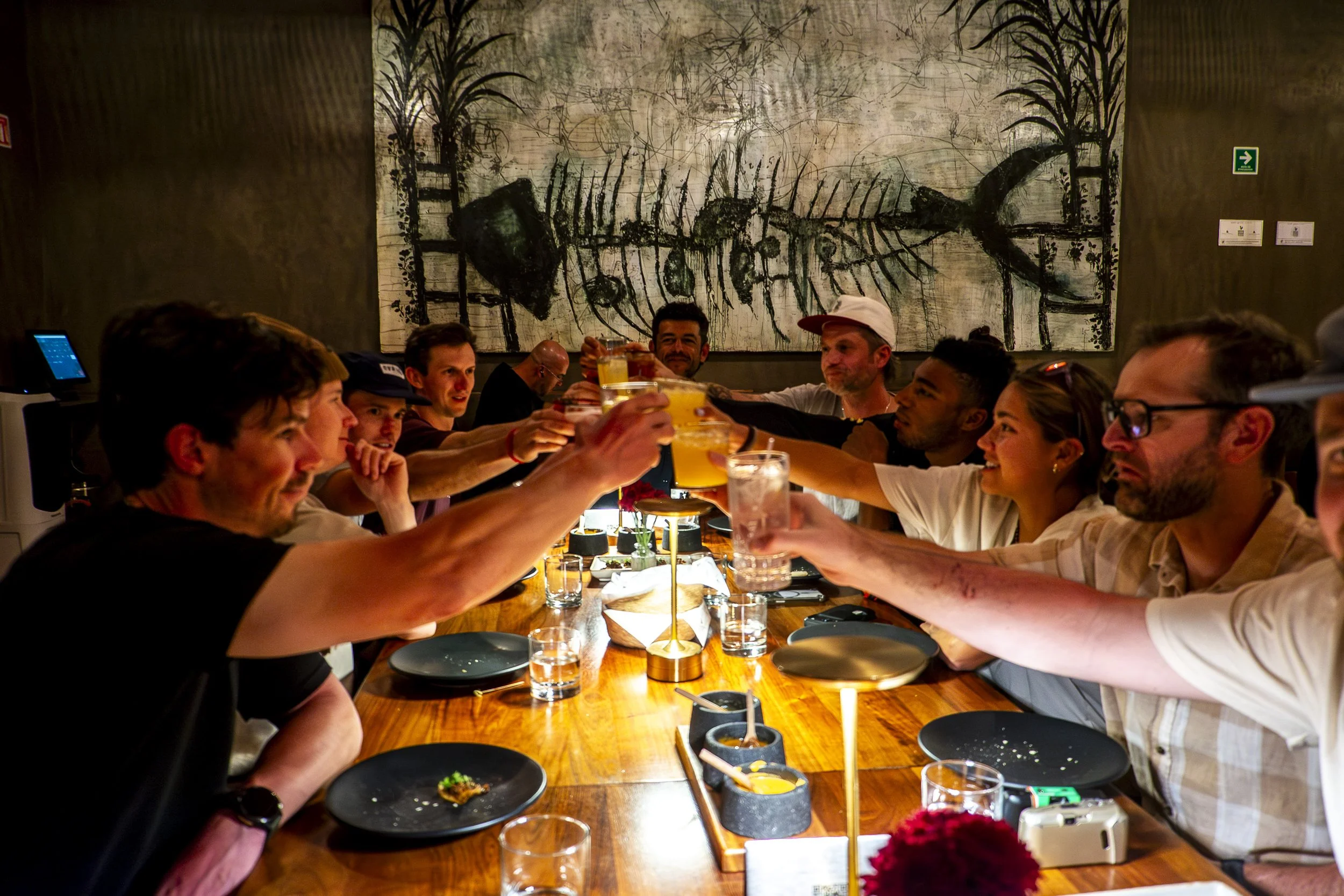 Traditional Oaxacan cuisine enjoyed during a mountain bike tour in Oaxaca Mexico
