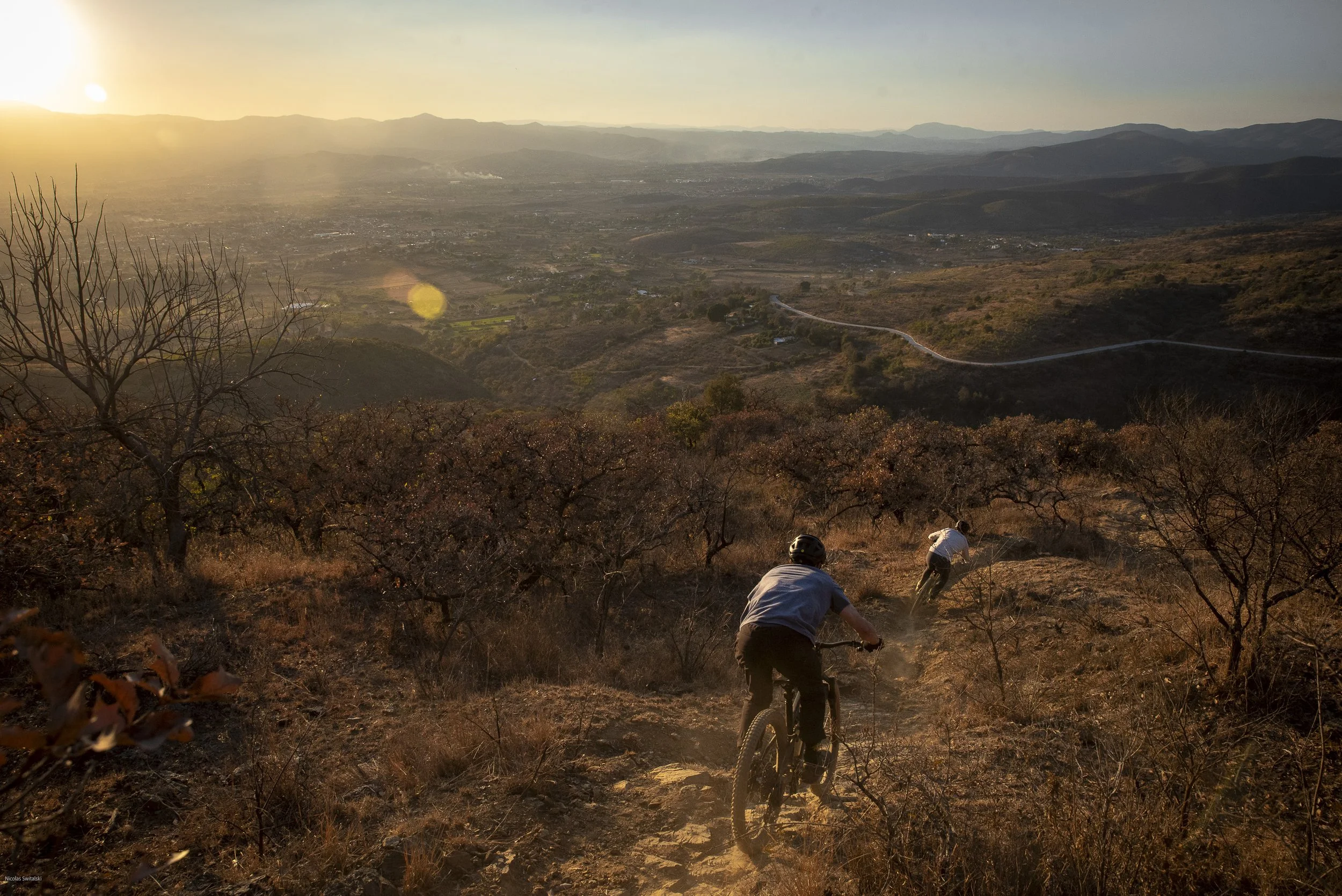 High elevation mountain bike trails in the Sierra Norte mountains of Oaxaca Mexico