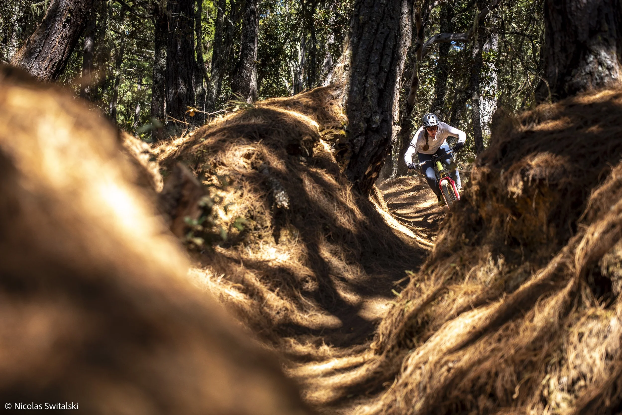 Mountain bike riders exploring remote singletrack trails in Oaxaca Mexico