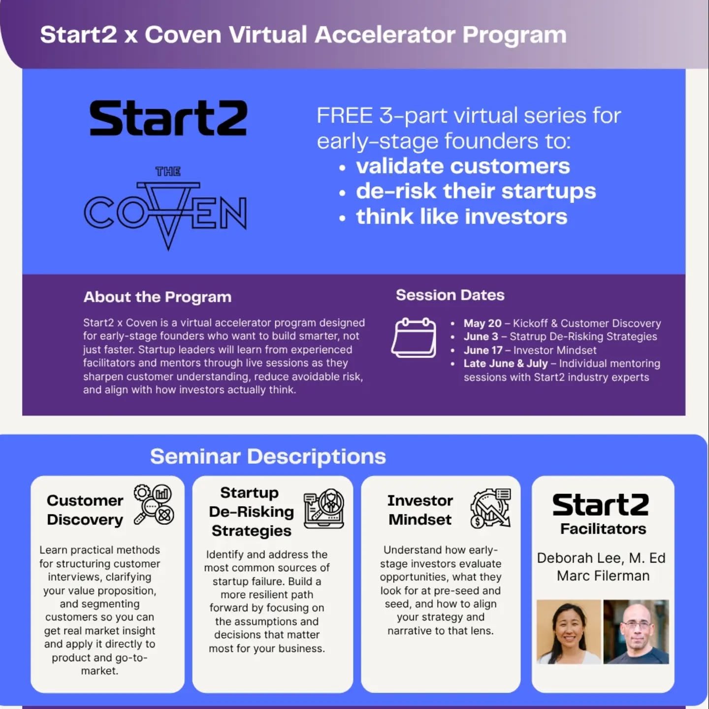 Join us WEDNESDAY for this free accelerator series you can attend in person or virtually! Details and registration at @eventbrite.
