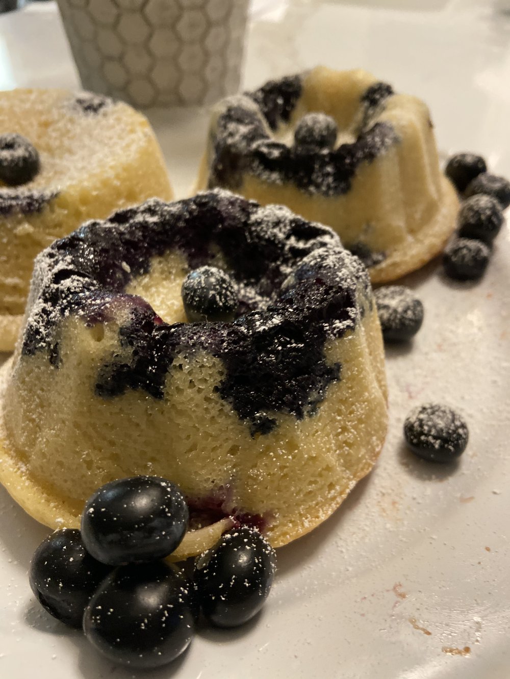 Vanilla-Blueberry Bundt Cakes by Wren Davis (5-9 Age Division)