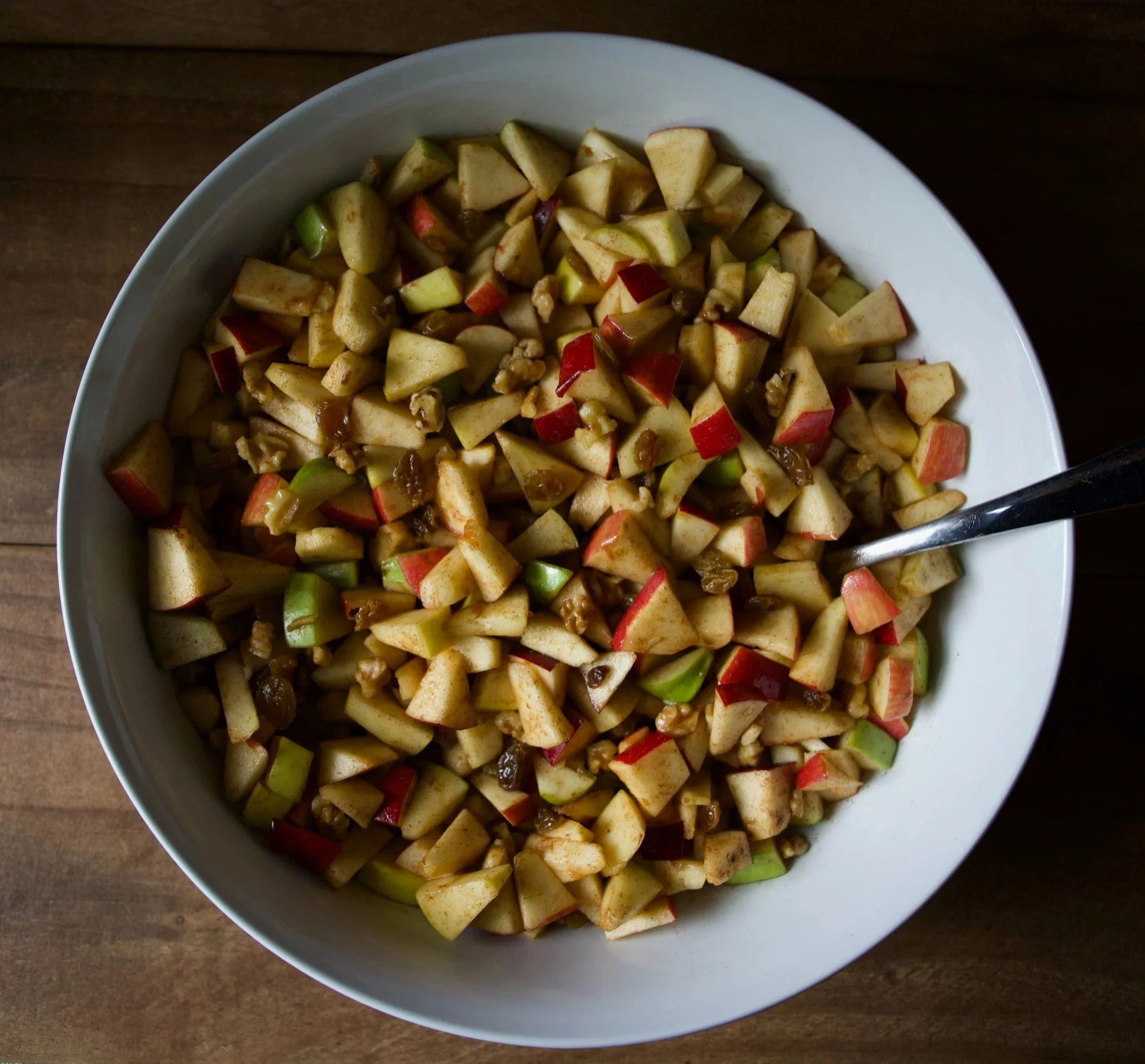 Apple Salad with Raisins & Walnuts