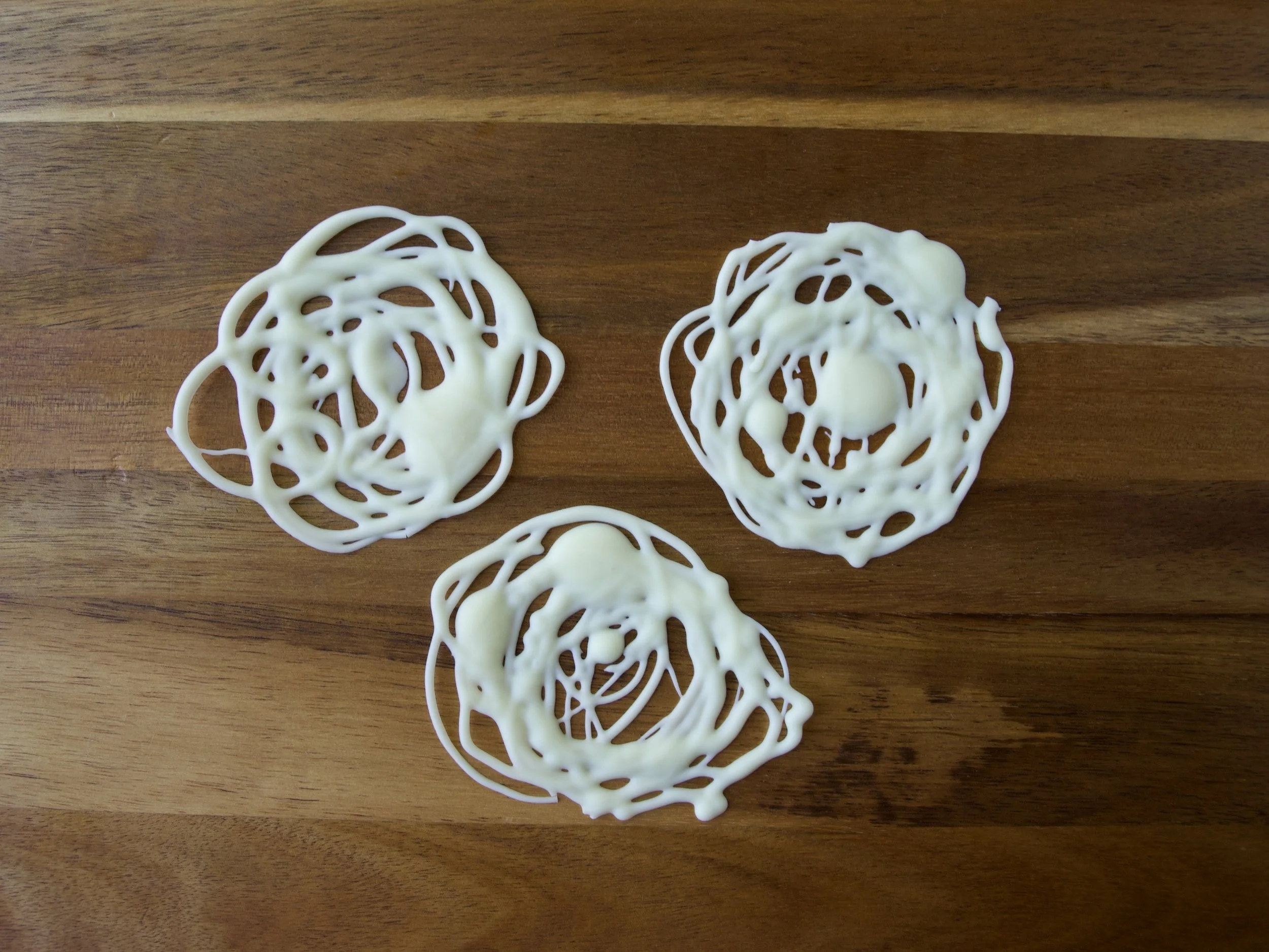 White Chocolate Drizzle Decorations