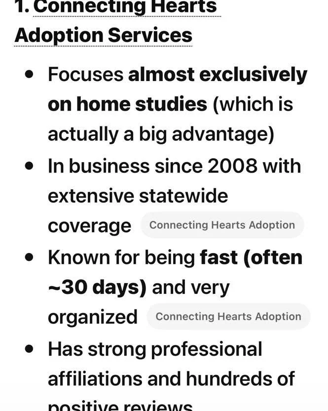 Hi ChatGPT, Who is the most reputable home study in Florida? I need a home study for a domestic adoption.