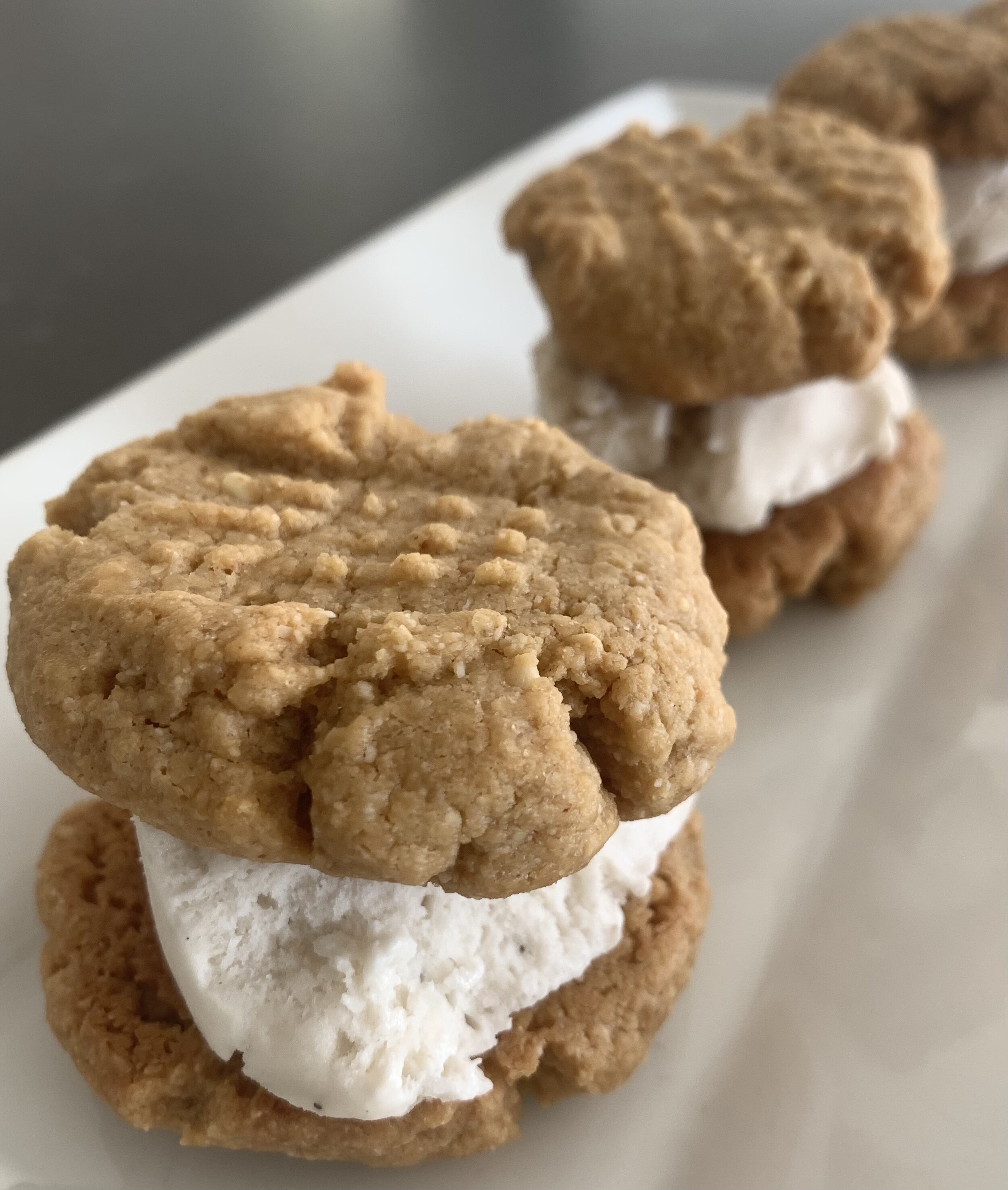 Peanut Butter Ice Cream Cookie Sanwich