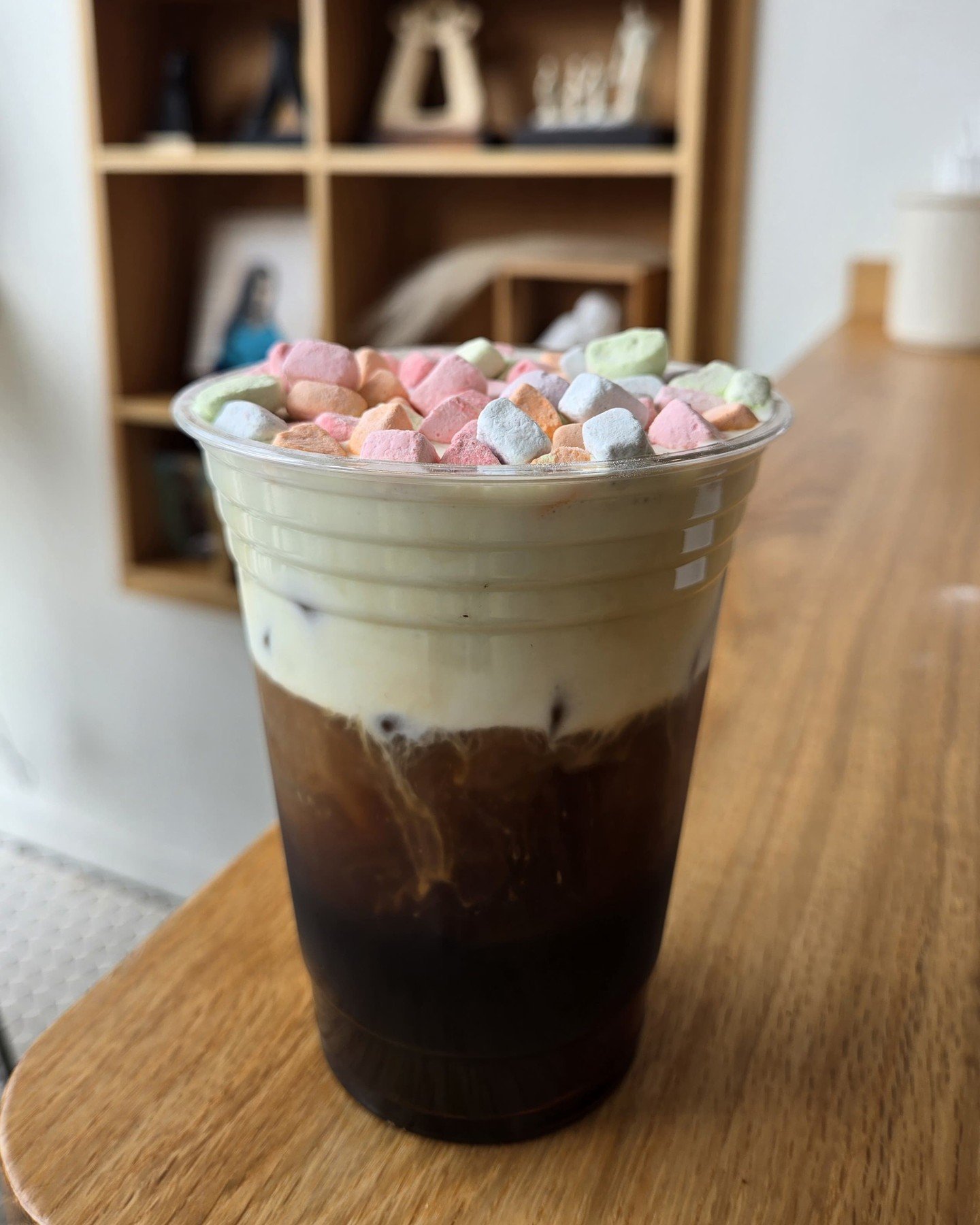 Favored Charm Cold brew is back ✨️

Atticus cold brew topped with malted milk cold foam &amp; nostalgic cereal box marshmallows

Available at both

📍1082 Chapel St

📍771 Orange St

#ctcafe #connecticutcafe #atticus #nhv #newhaven