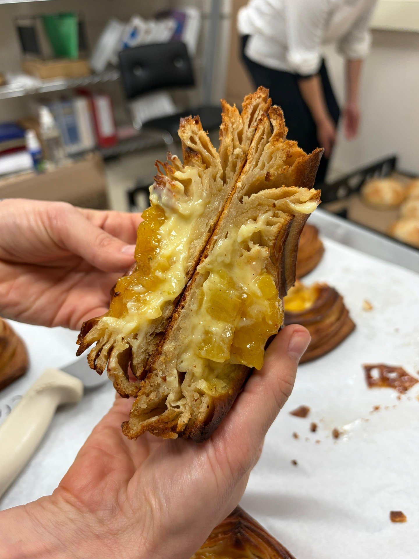 A little teaser of what's to come

Launching tomorrow 🍍🥥

Pineapple Dulce Danish

Caramelized pineapple &amp; vanilla bean pastry cream baked in soft laminated danish dough topped with toasted coconut