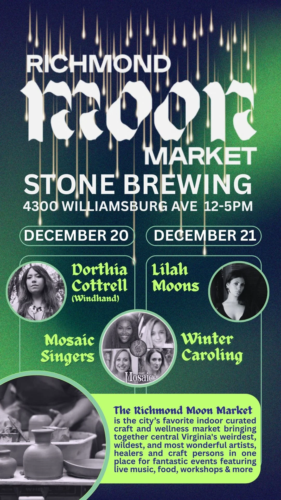 December Richmond Moon Market at Stone Brewing 