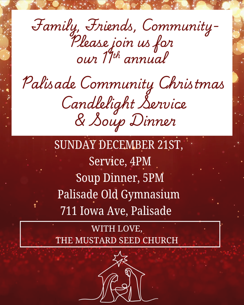 Palisade Community Christmas Candlelight Service and Soup Dinner
