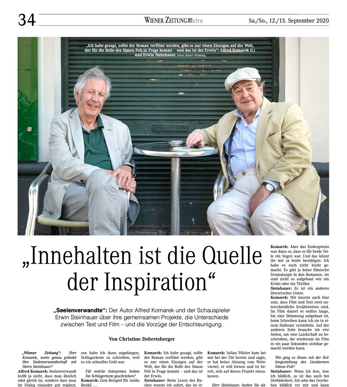 Wiener Zeitung 12. Sept. 2020