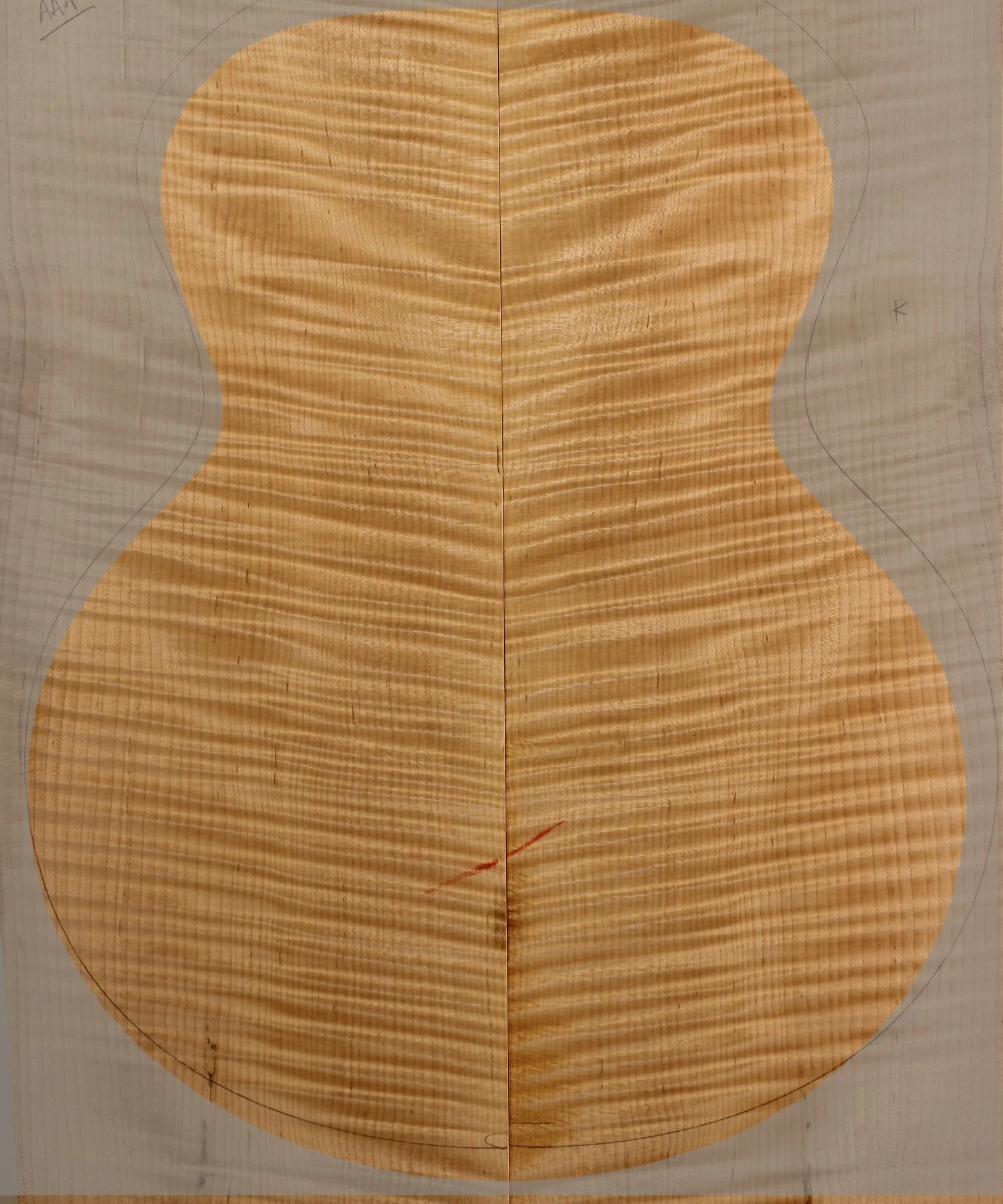 Archtop Back and Sides-Figured Maple-17"-Set 005