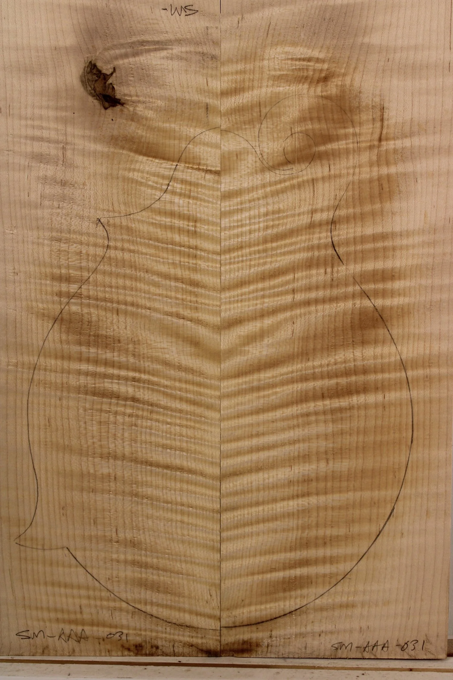 Mandolin Maple Back and Sides-AAA-Set #SM-AAA-031