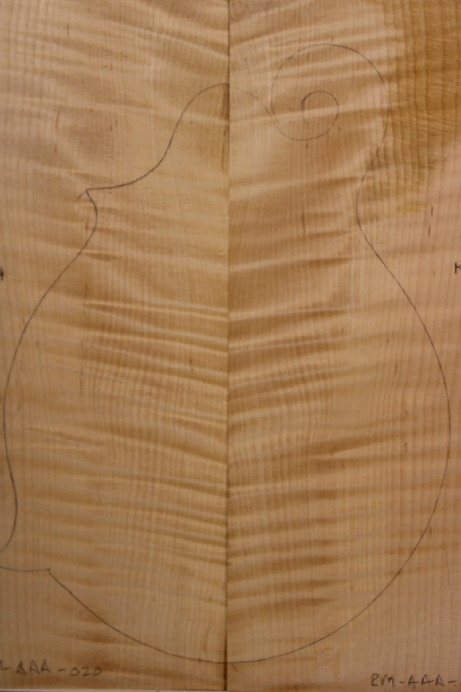 Mandolin Maple Back and Sides-AAA-Set #RM-AAA-020