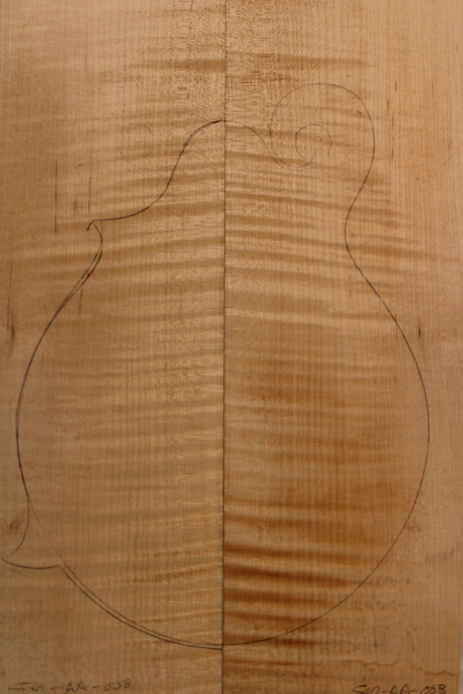 Mandolin Maple Back and Sides-AA-Set #SM-AA-008