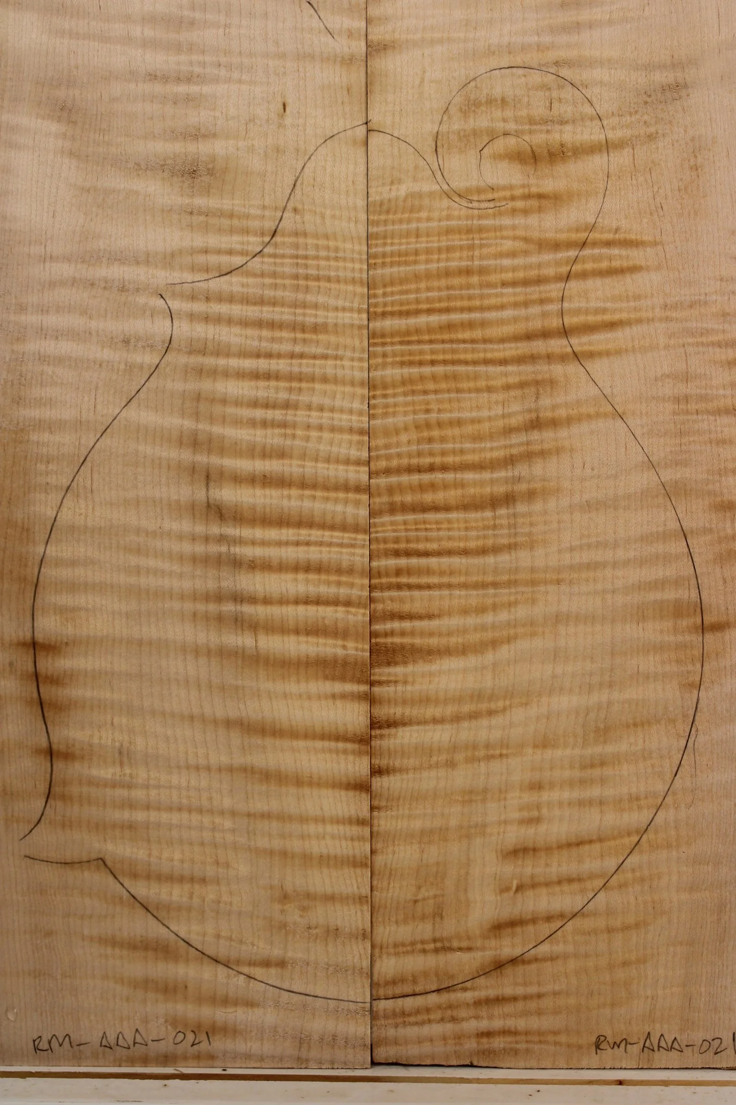 Mandolin Maple Back and Sides-AAA-Set #RM-AAA-021