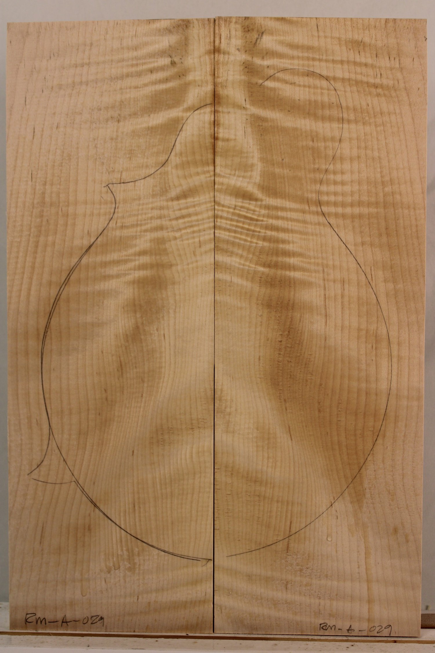 Mandolin Maple Back and Sides-A-Set # RM-A-029
