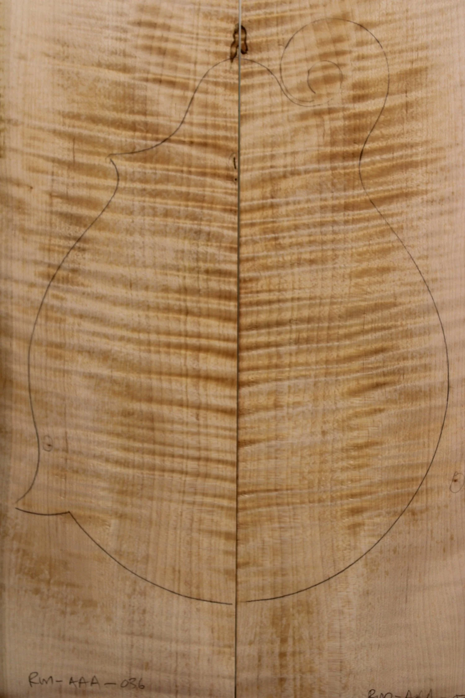 Mandolin Maple Back and Sides-AAA-Set #RM-AAA-036