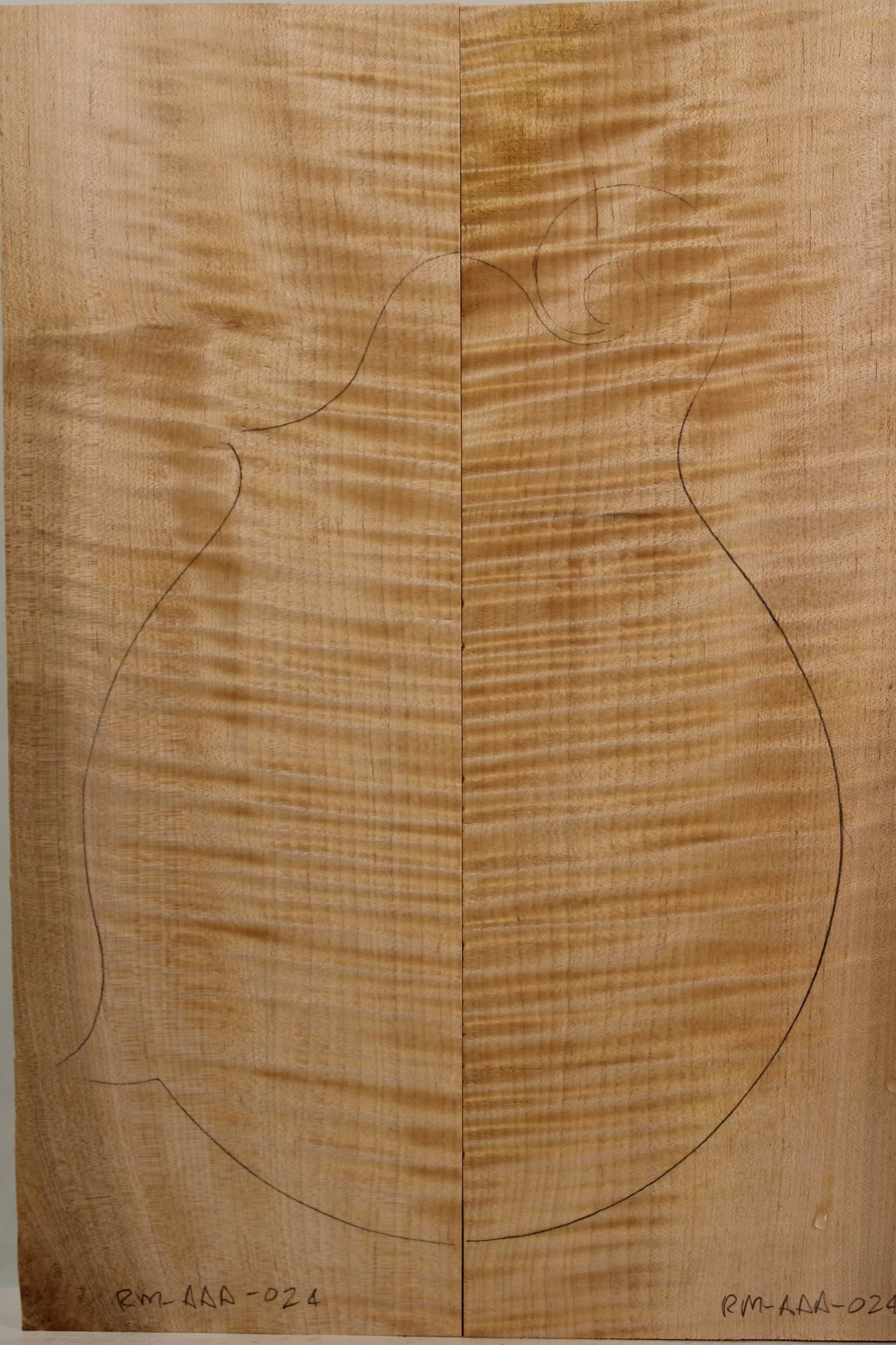 Mandolin Maple Back and Sides-AAA-Set #RM-AAA-024
