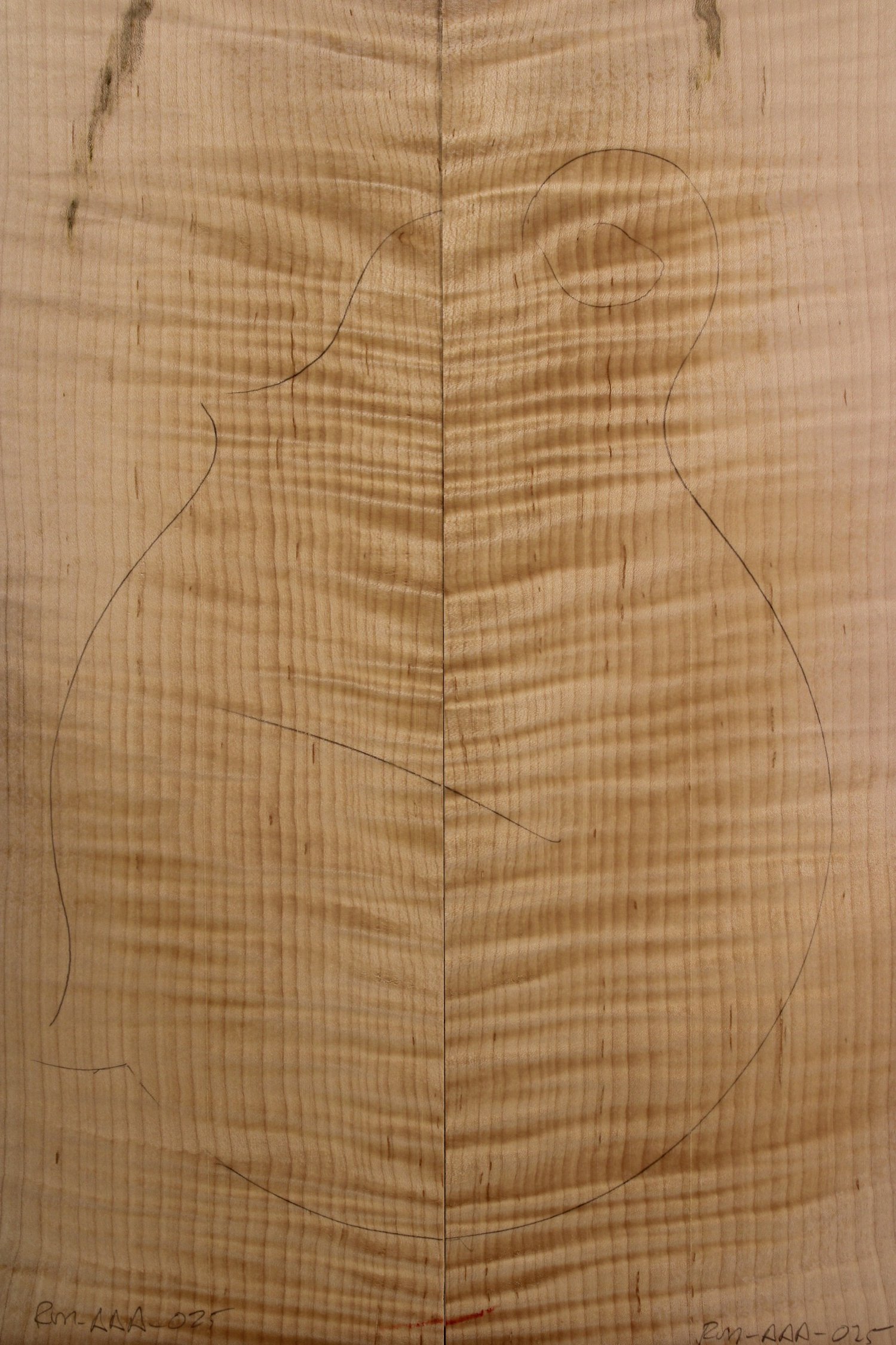 Mandolin Maple Back and Sides-AAA-Set #RM-AAA-025