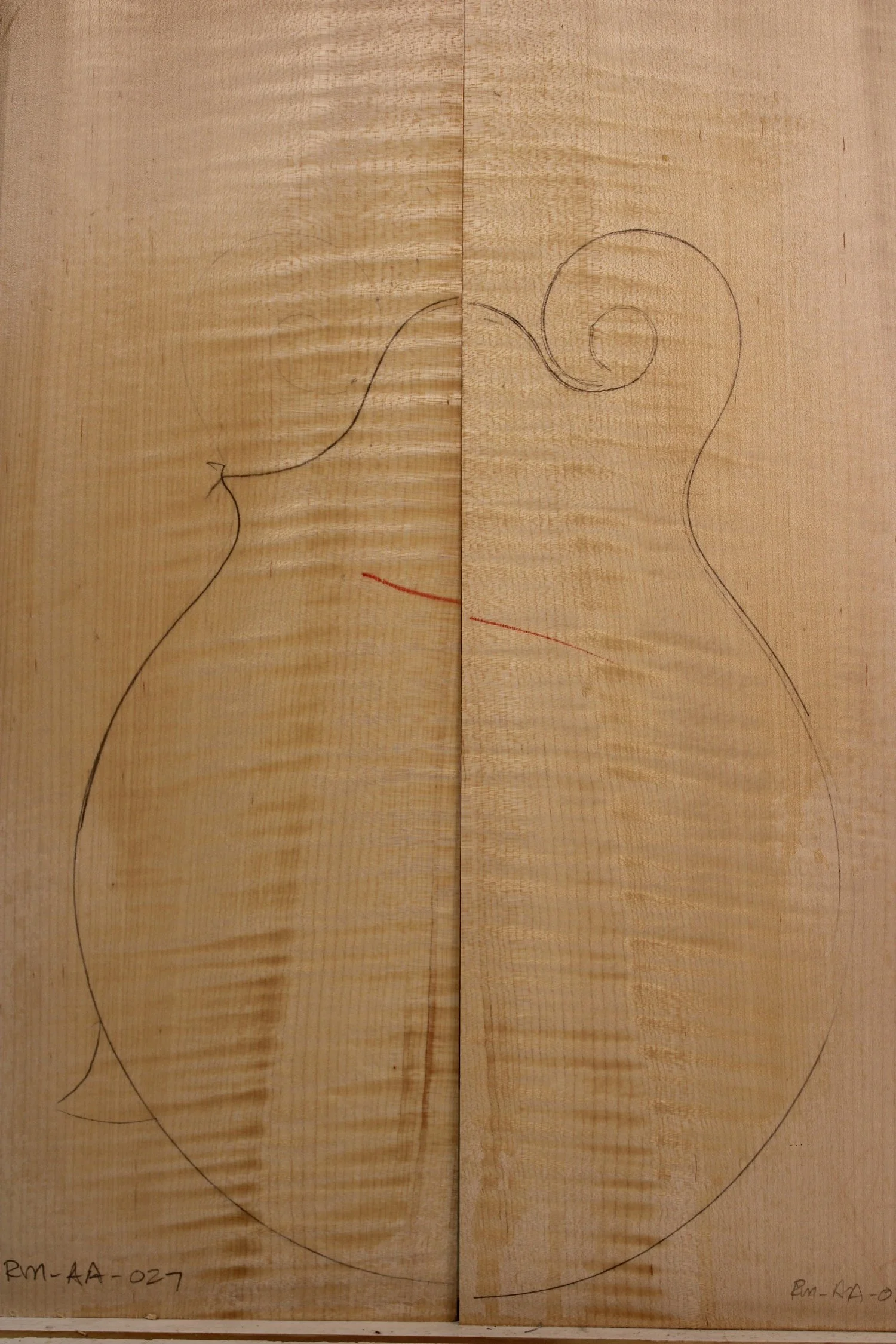 Mandolin Maple Back and Sides-AA-Set #RM-AA-027