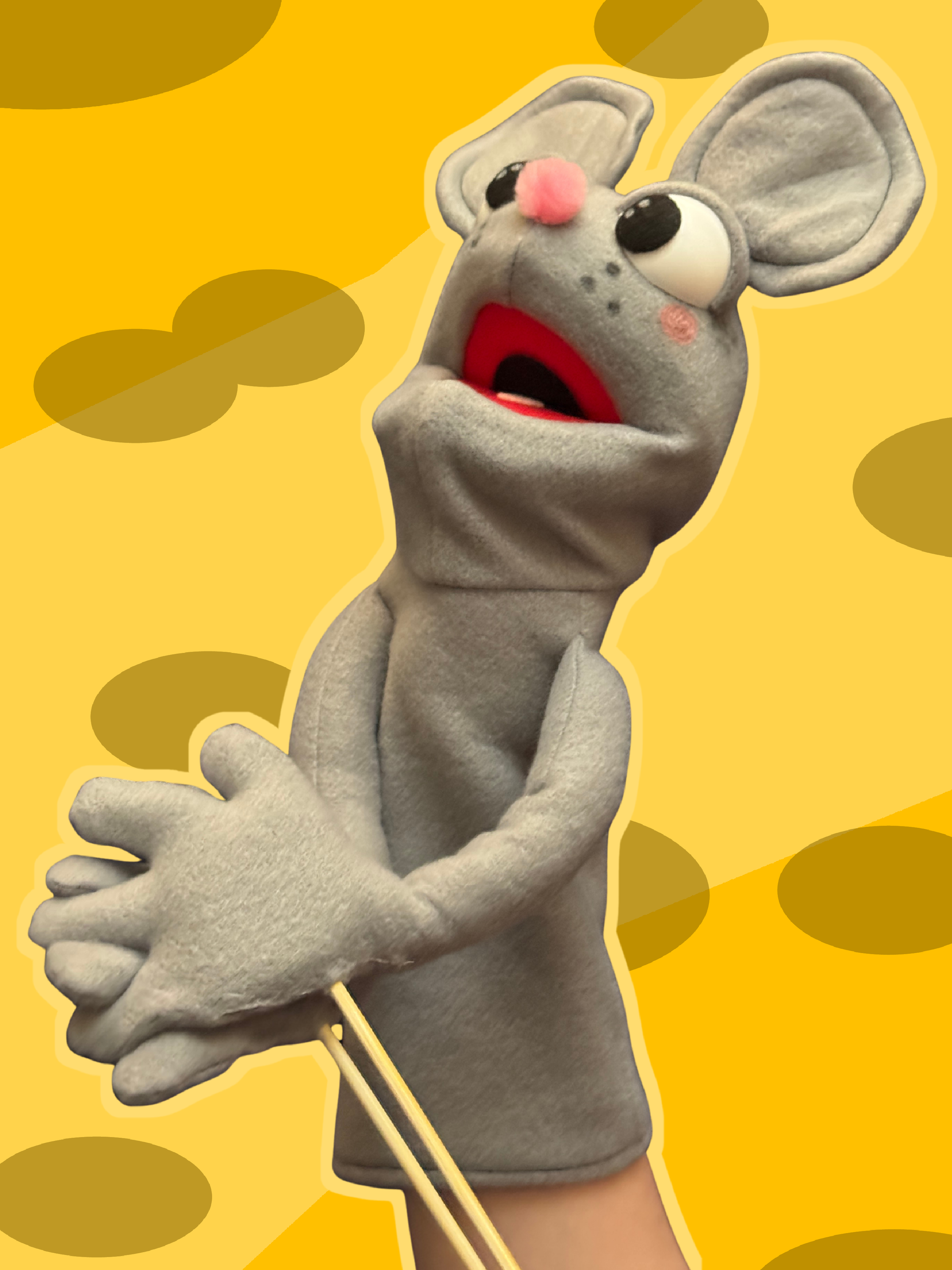 Cutesy Mouse (Arm Rod Puppet) — devon whalen | @artschoolcopout