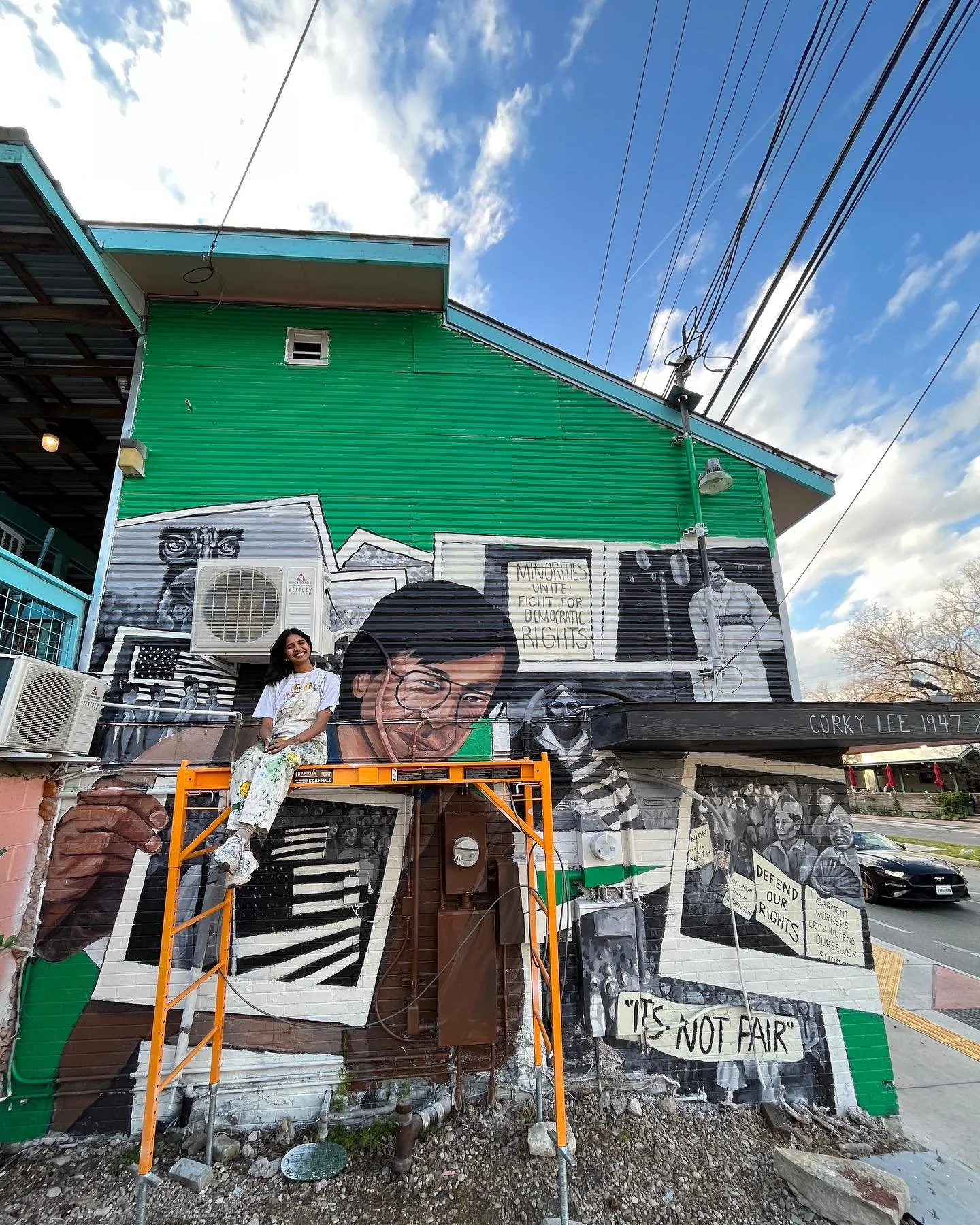 so excited to share this mural I&rsquo;ve been working on for the past few months! I painted a mural of Corky Lee located at @wanderlustwineco on Barton Springs as a part of @amplifyasian&rsquo;s AAPI Heroes campaign. I learned a million things from 